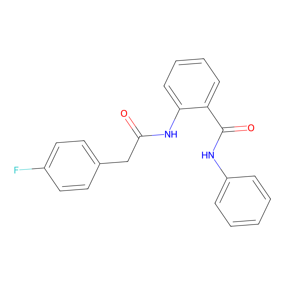2-[[2-(4-fluorophenyl)acetyl]amino]-N-phenylbenzamide molecular structure, CAS 669701-79-5