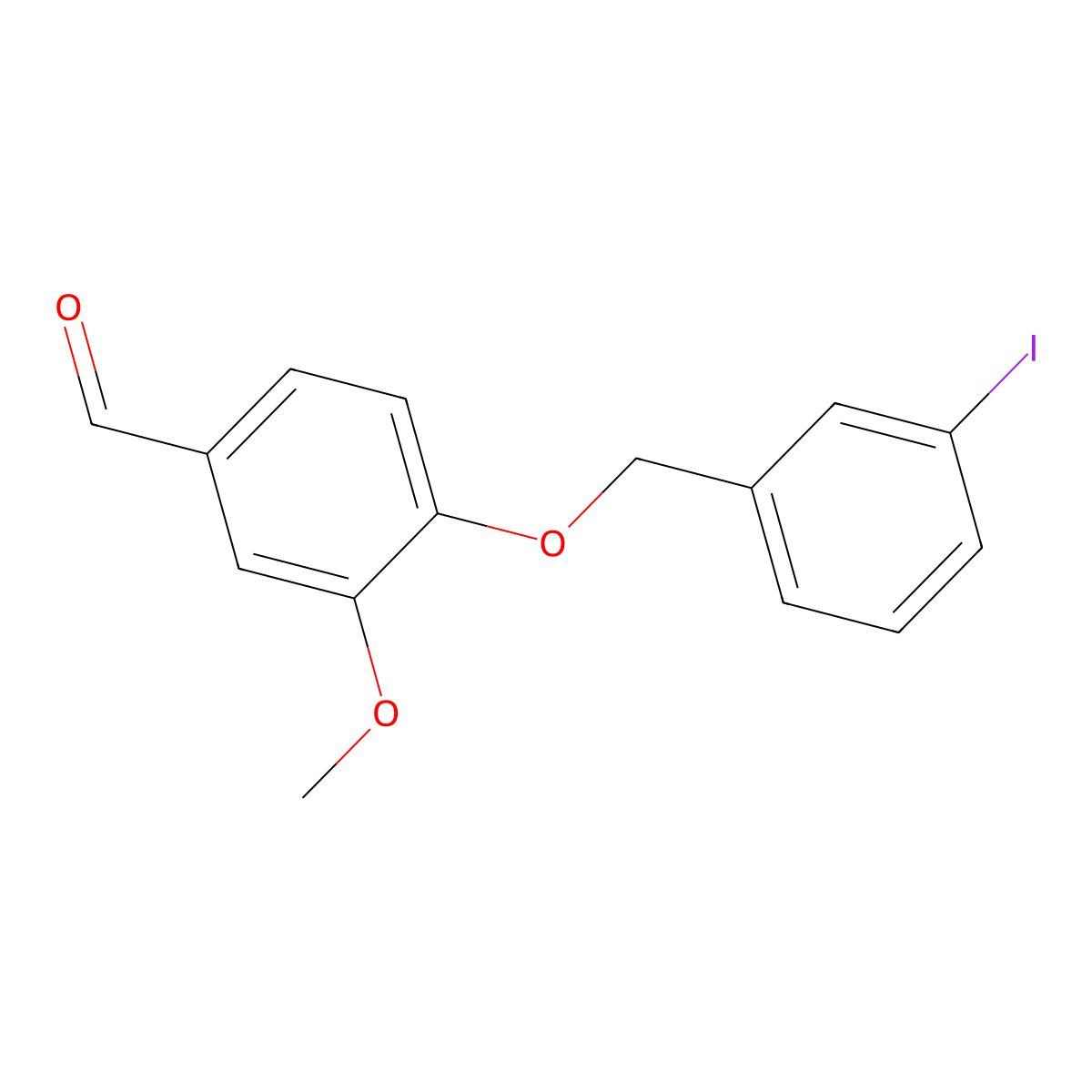 4-[(3-Iodobenzyl)oxy]-3-methoxybenzaldehyde molecular structure, CAS 669702-62-9