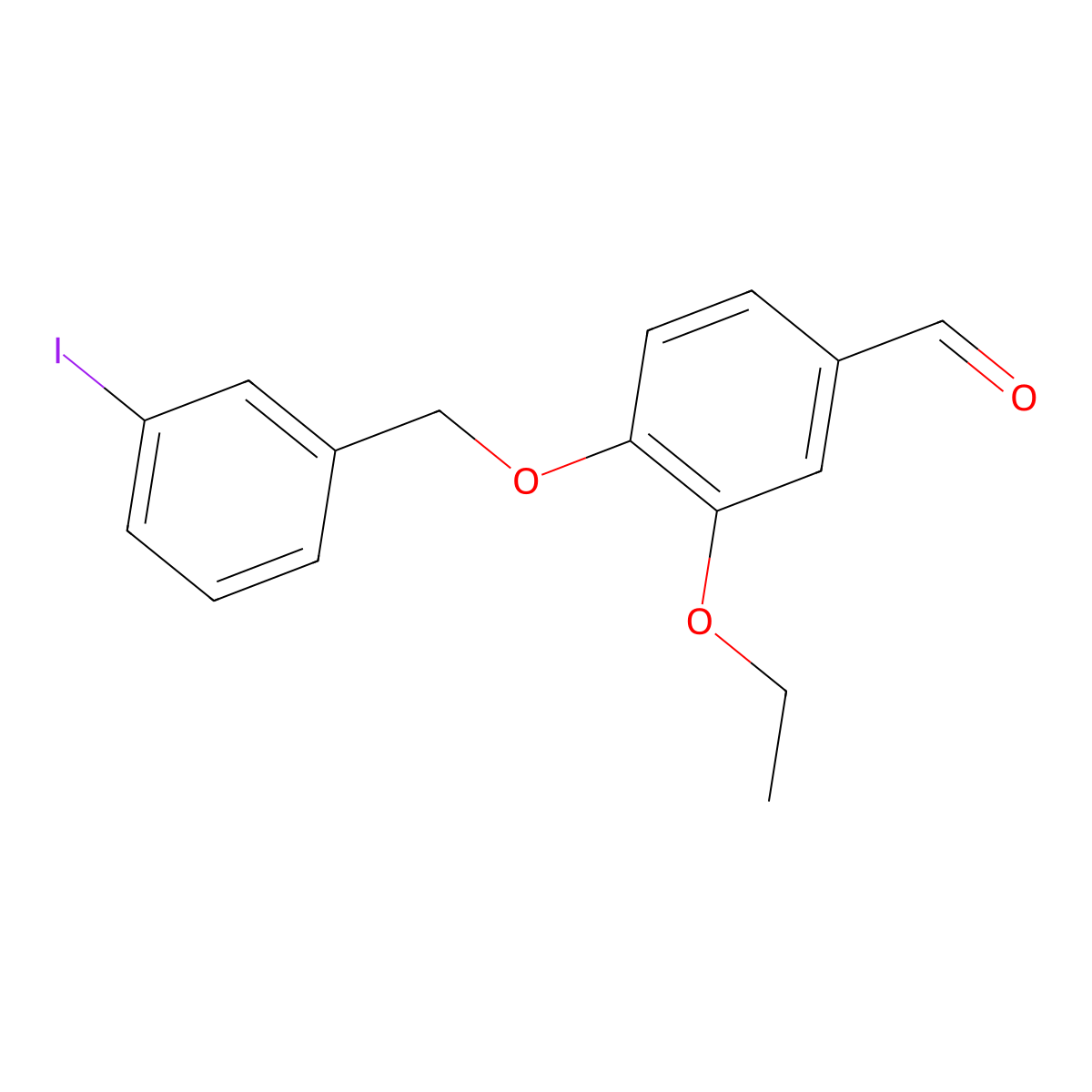 3-Ethoxy-4-[(3-iodobenzyl)oxy]benzaldehyde molecular structure, CAS 669702-67-4