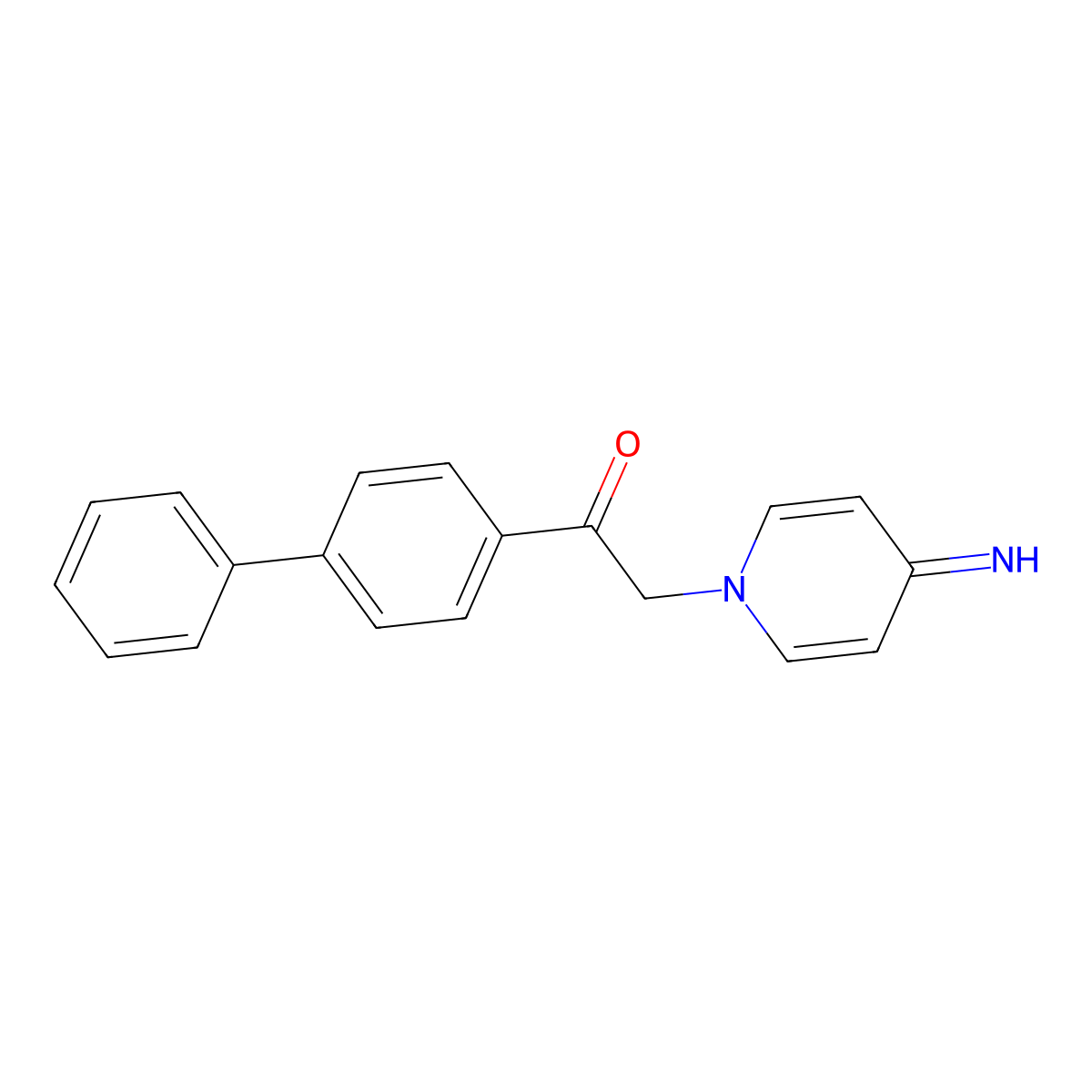 2-(4-Iminopyridin-1-yl)-1-(4-phenylphenyl)ethanone molecular structure, CAS 669703-65-5