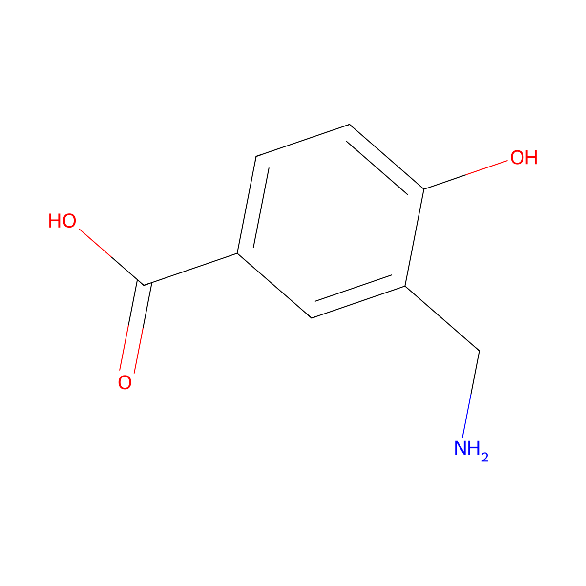 3-(Aminomethyl)-4-hydroxybenzoic acid molecular structure, CAS 669703-81-5