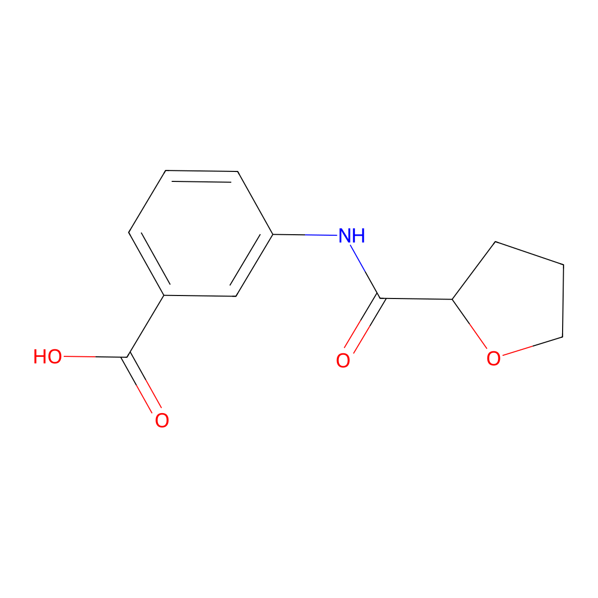 3-(Oxolane-2-amido)benzoic acid molecular structure, CAS 669704-13-6