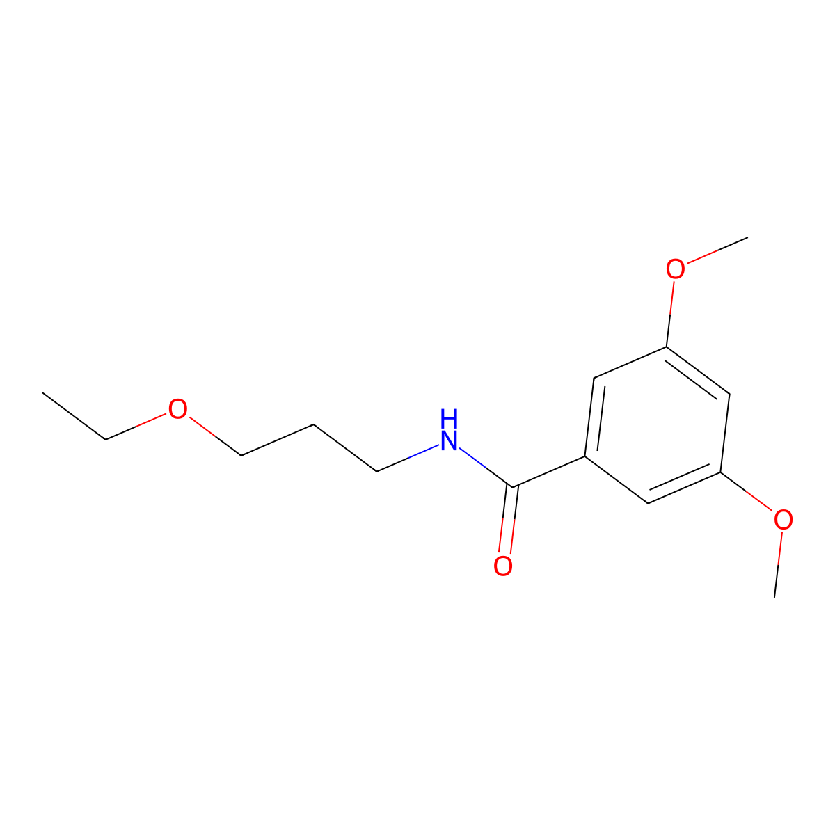 N-(3-ethoxypropyl)-3,5-dimethoxybenzamide molecular structure, CAS 669704-75-0