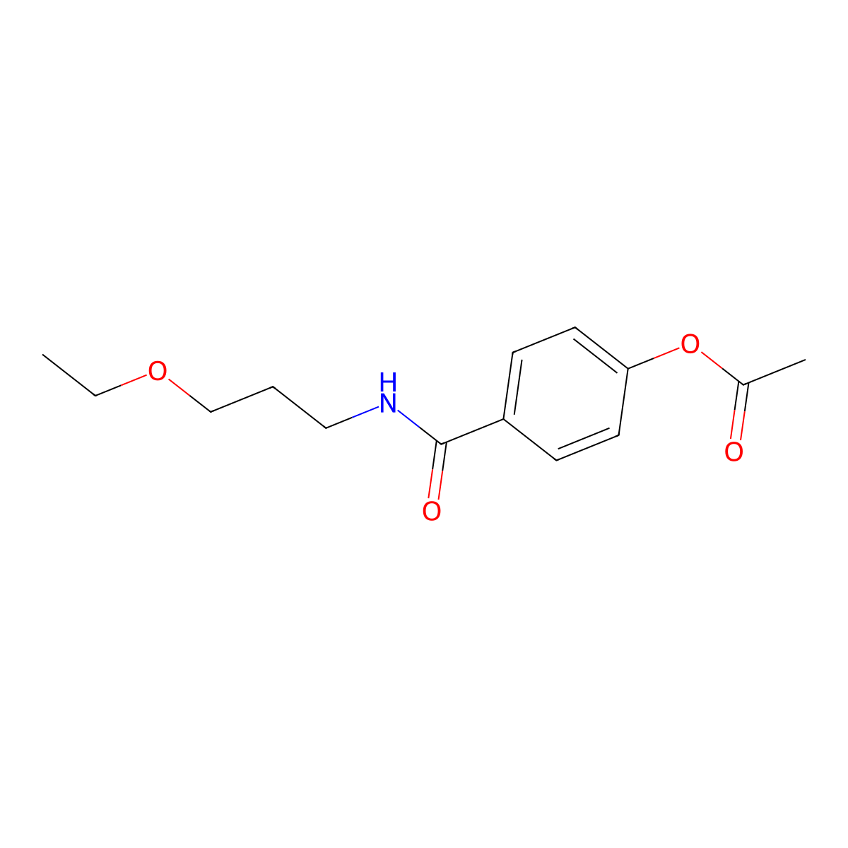 4-[(3-Ethoxypropyl)carbamoyl]phenyl acetate molecular structure, CAS 669704-77-2