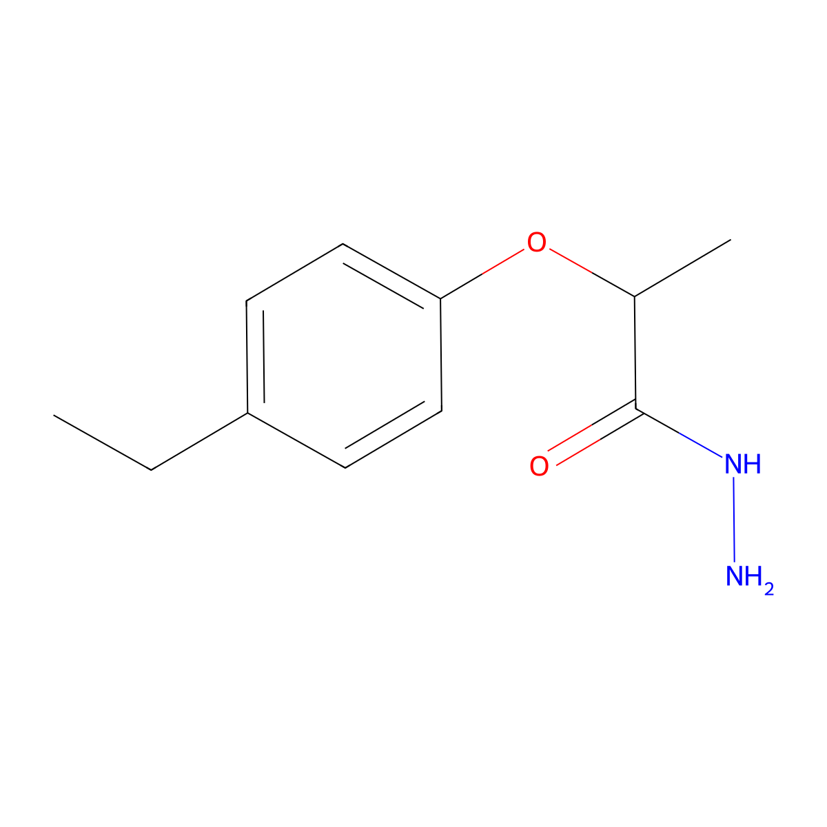 2-(4-Ethylphenoxy)propanohydrazide molecular structure, CAS 669705-42-4