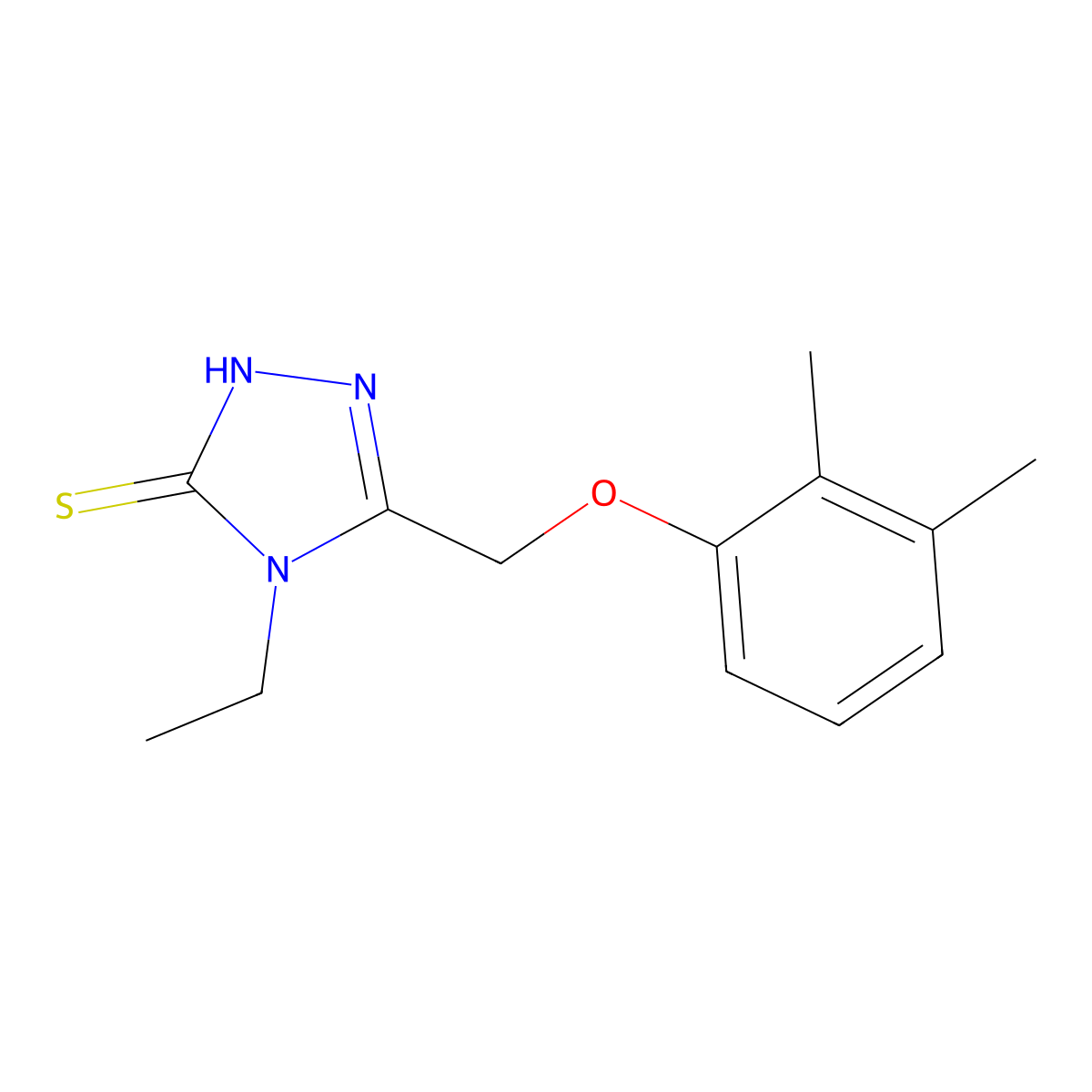 5-[(2,3-dimethylphenoxy)methyl]-4-ethyl-4H-1,2,4-triazole-3-thiol molecular structure, CAS 669705-44-6