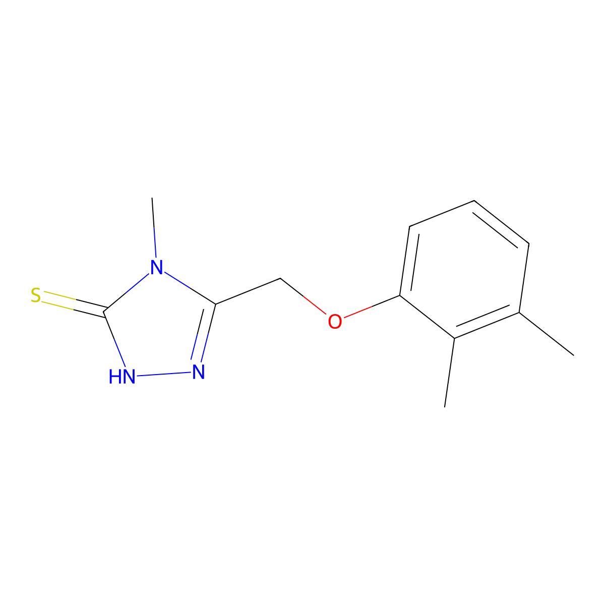5-[(2,3-dimethylphenoxy)methyl]-4-methyl-4H-1,2,4-triazole-3-thiol molecular structure, CAS 669705-46-8