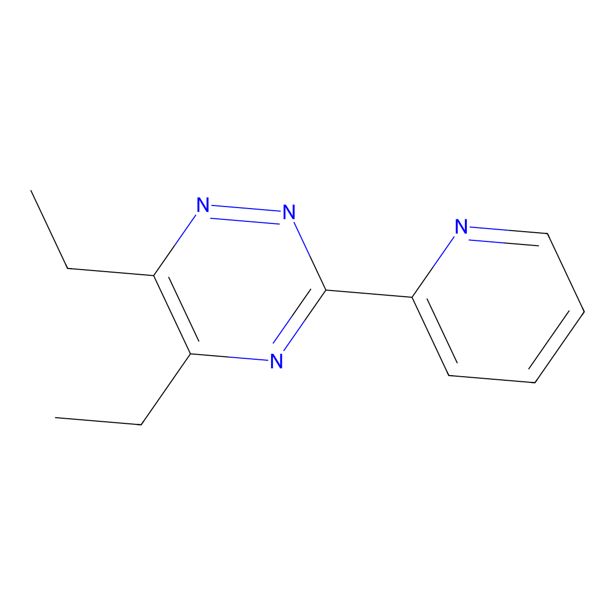 5,6-Diethyl-3-(pyridin-2-yl)-1,2,4-triazine molecular structure, CAS 669707-13-5