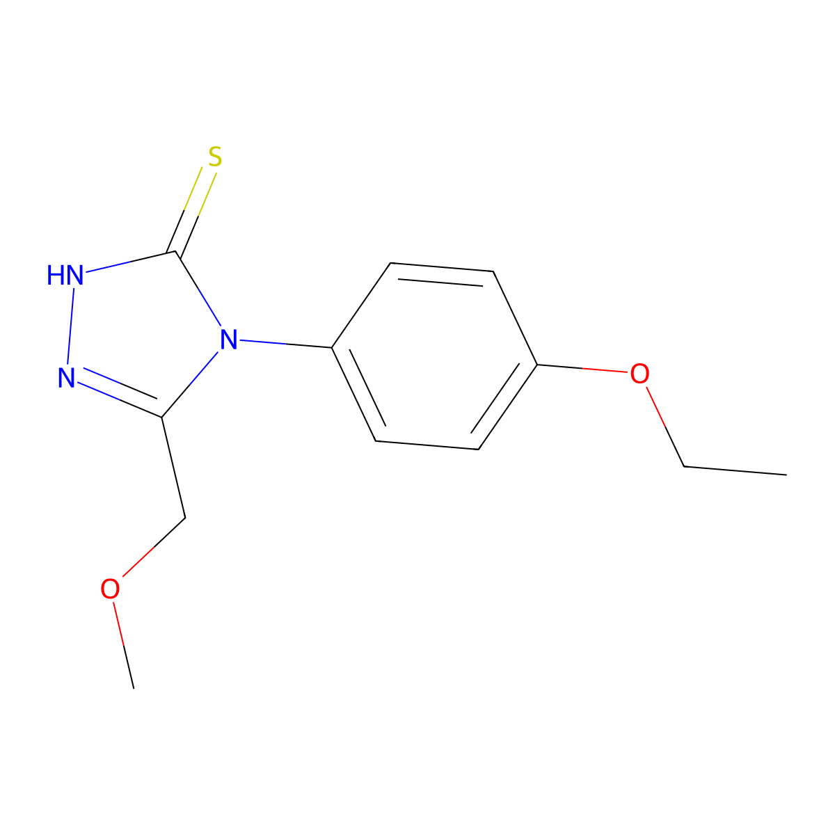 4-(4-Ethoxyphenyl)-5-(methoxymethyl)-1,2,4-triazole-3-thiol molecular structure, CAS 669708-27-4