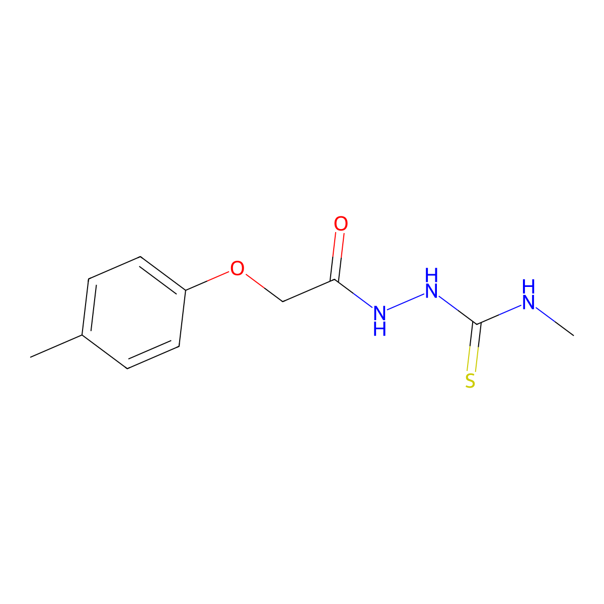 1-Methyl-3-[[2-(4-methylphenoxy)acetyl]amino]thiourea molecular structure, CAS 669708-86-5