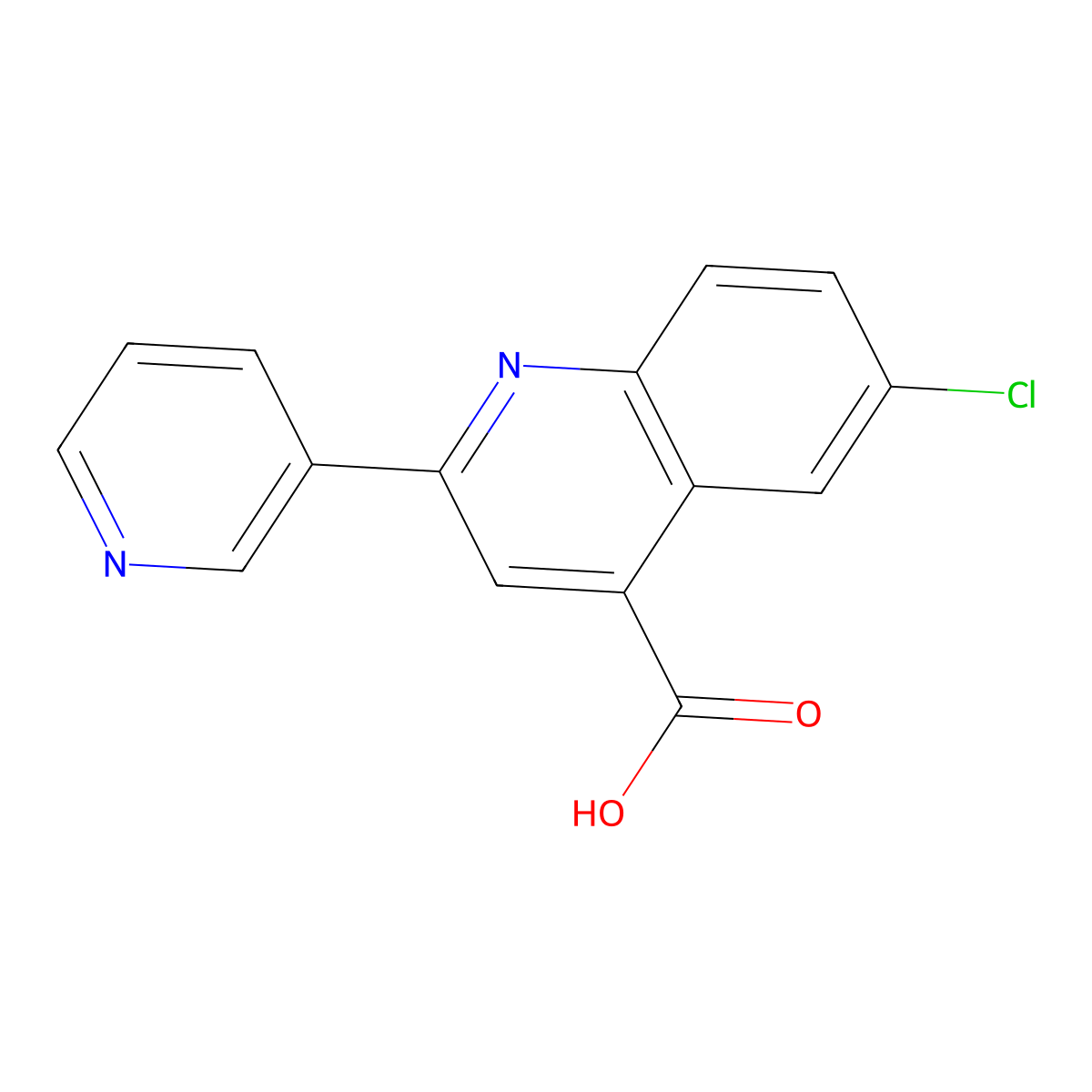 6-Chloro-2-pyridin-3-ylquinoline-4-carboxylic acid molecular structure, CAS 669709-49-3
