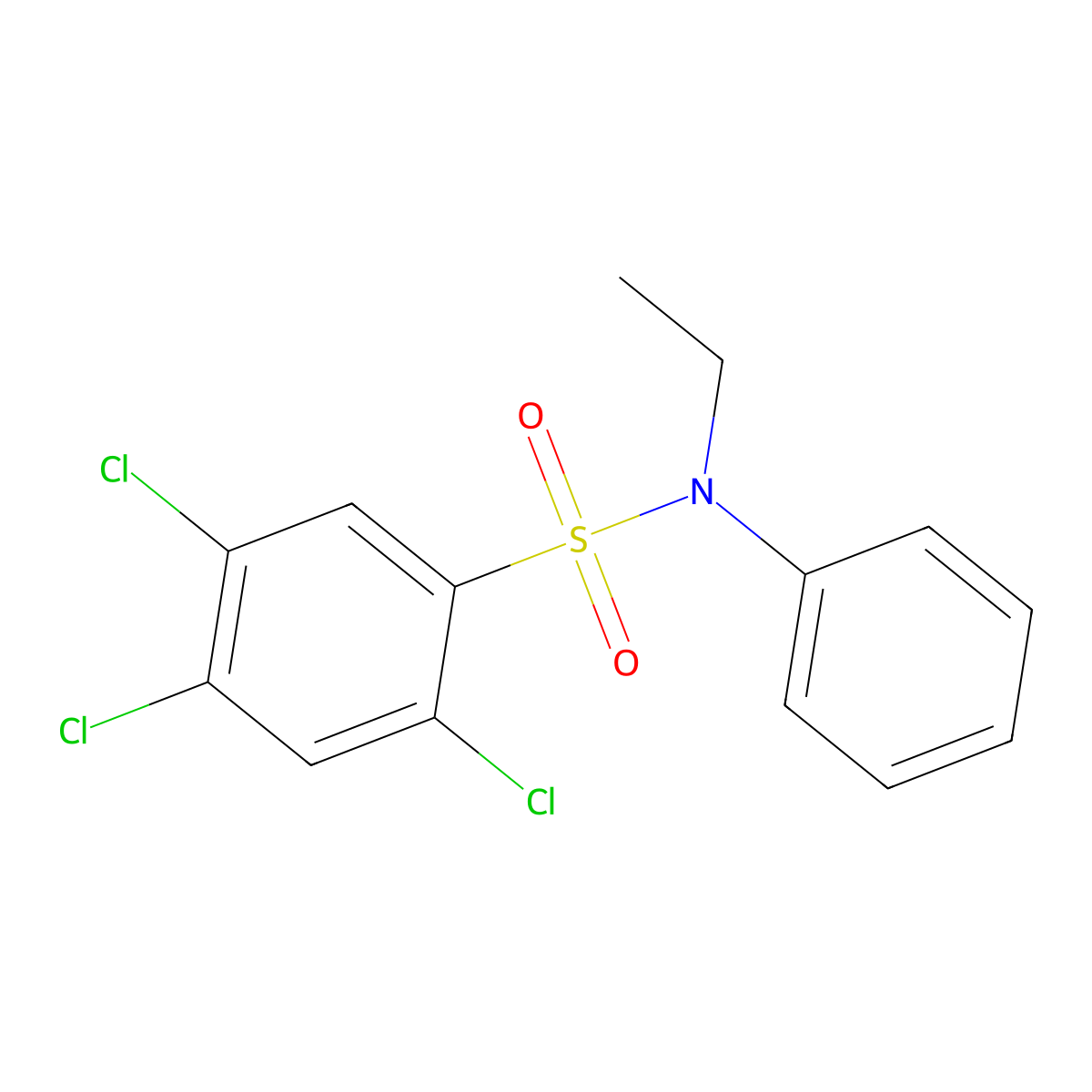 2,4,5-trichloro-N-ethyl-N-phenylbenzenesulfonamide molecular structure, CAS 669709-51-7