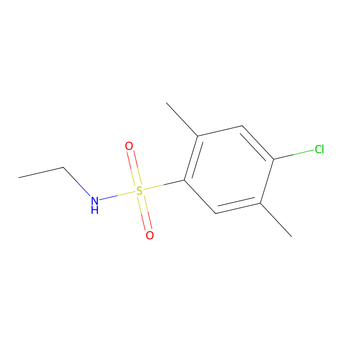 4-chloro-N-ethyl-2,5-dimethylbenzenesulfonamide molecular structure, CAS 669709-63-1