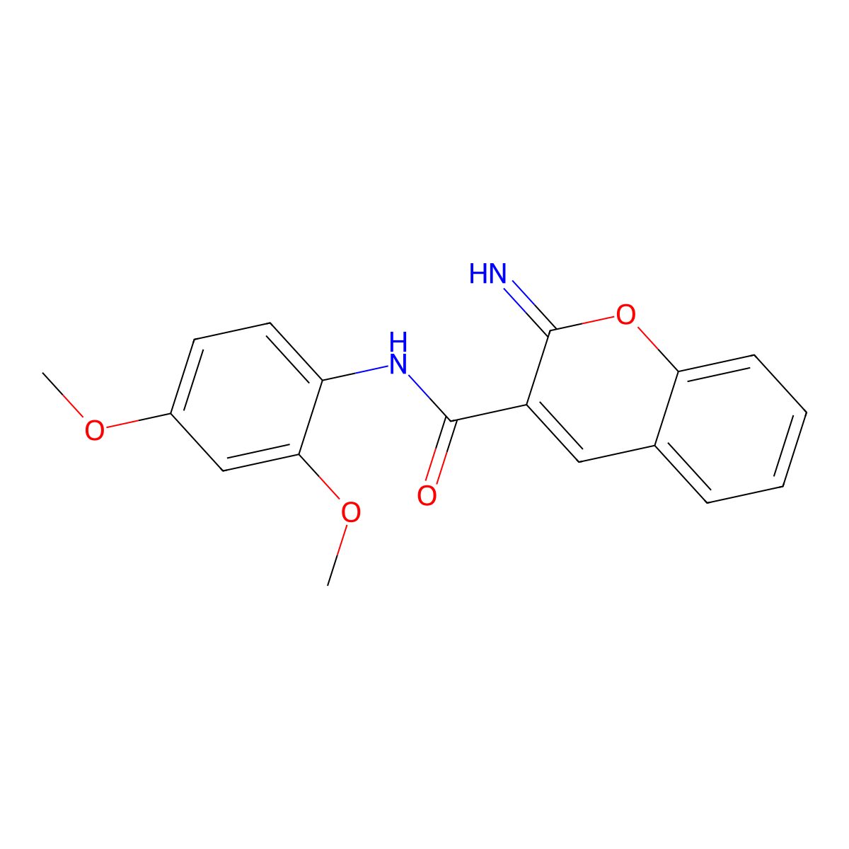N-(2,4-dimethoxyphenyl)-2-imino-2H-chromene-3-carboxamide molecular structure, CAS 669711-22-2