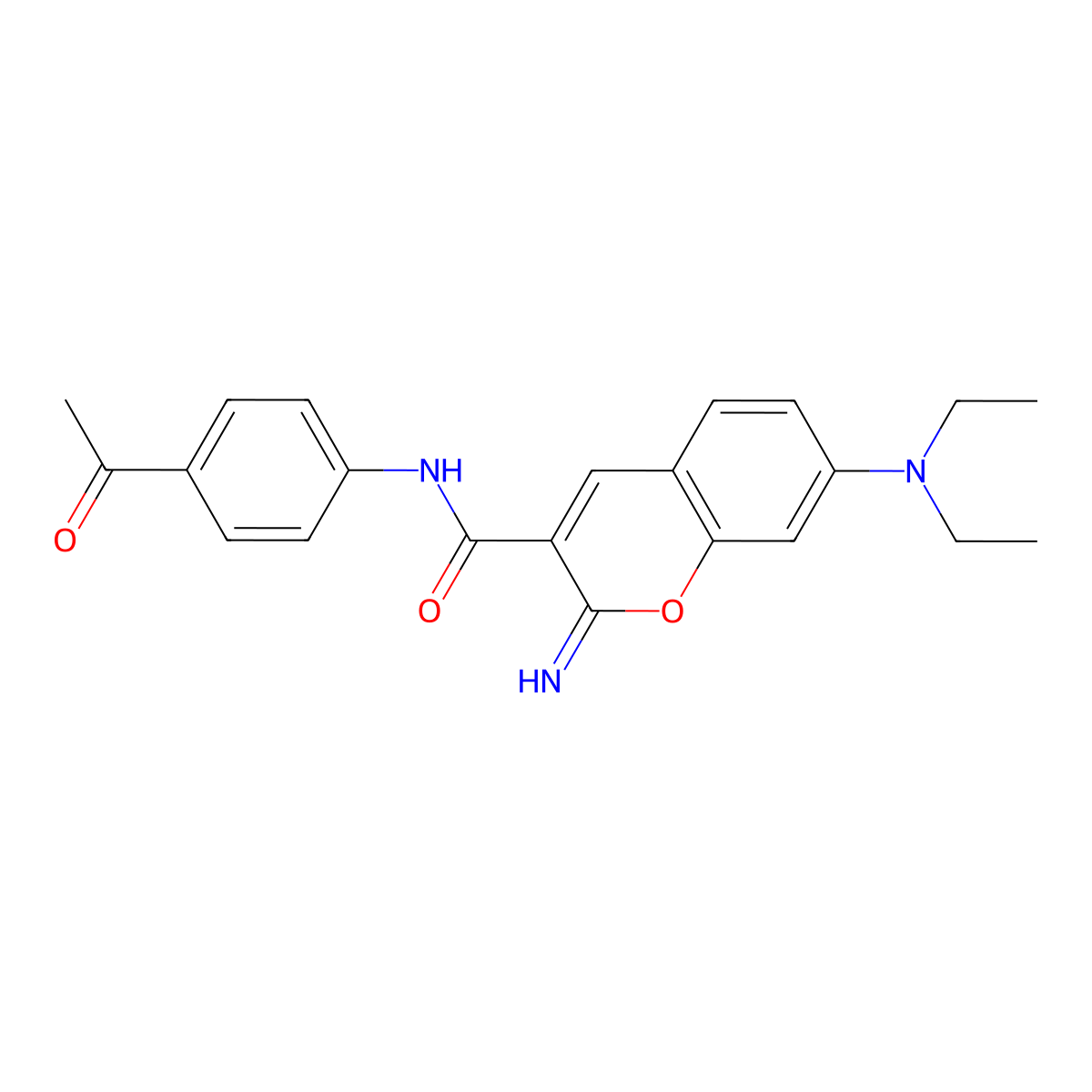 N-(4-acetylphenyl)-7-(diethylamino)-2-imino-2H-chromene-3-carboxamide molecular structure, CAS 669711-86-8