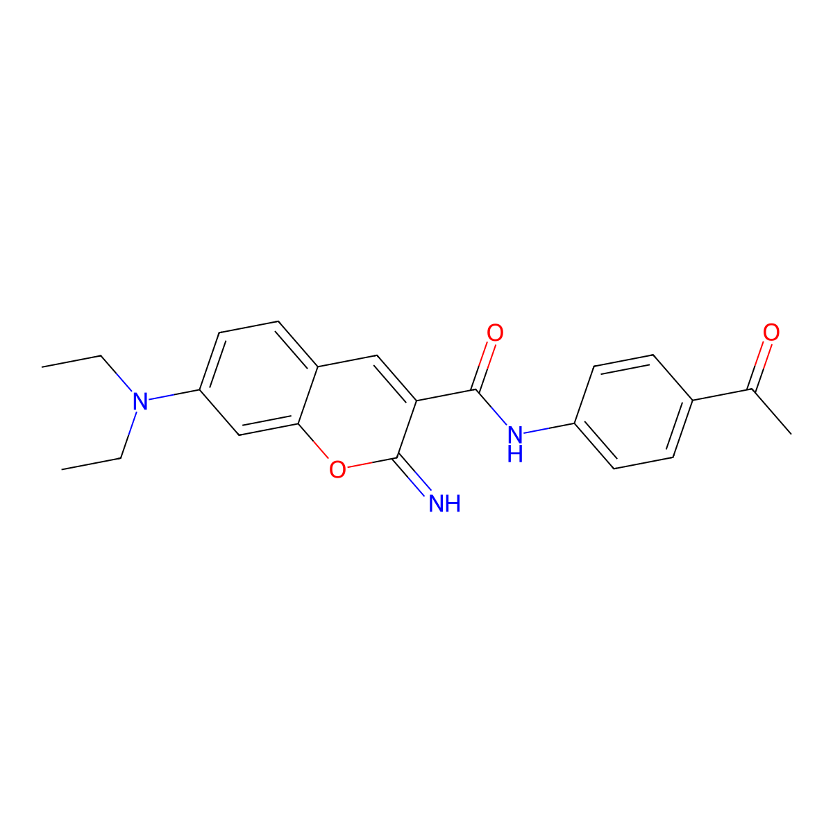 N-(4-acetylphenyl)-7-(diethylamino)-2-imino-2H-chromene-3-carboxamide molecular structure, CAS 669711-86-8