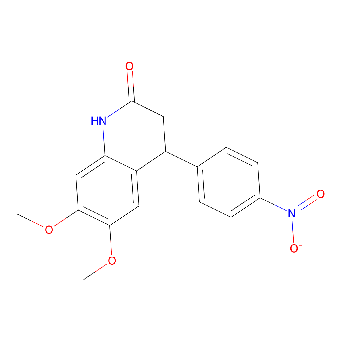 6,7-dimethoxy-4-(4-nitrophenyl)-3,4-dihydroquinolin-2(1H)-one molecular structure, CAS 669712-69-0