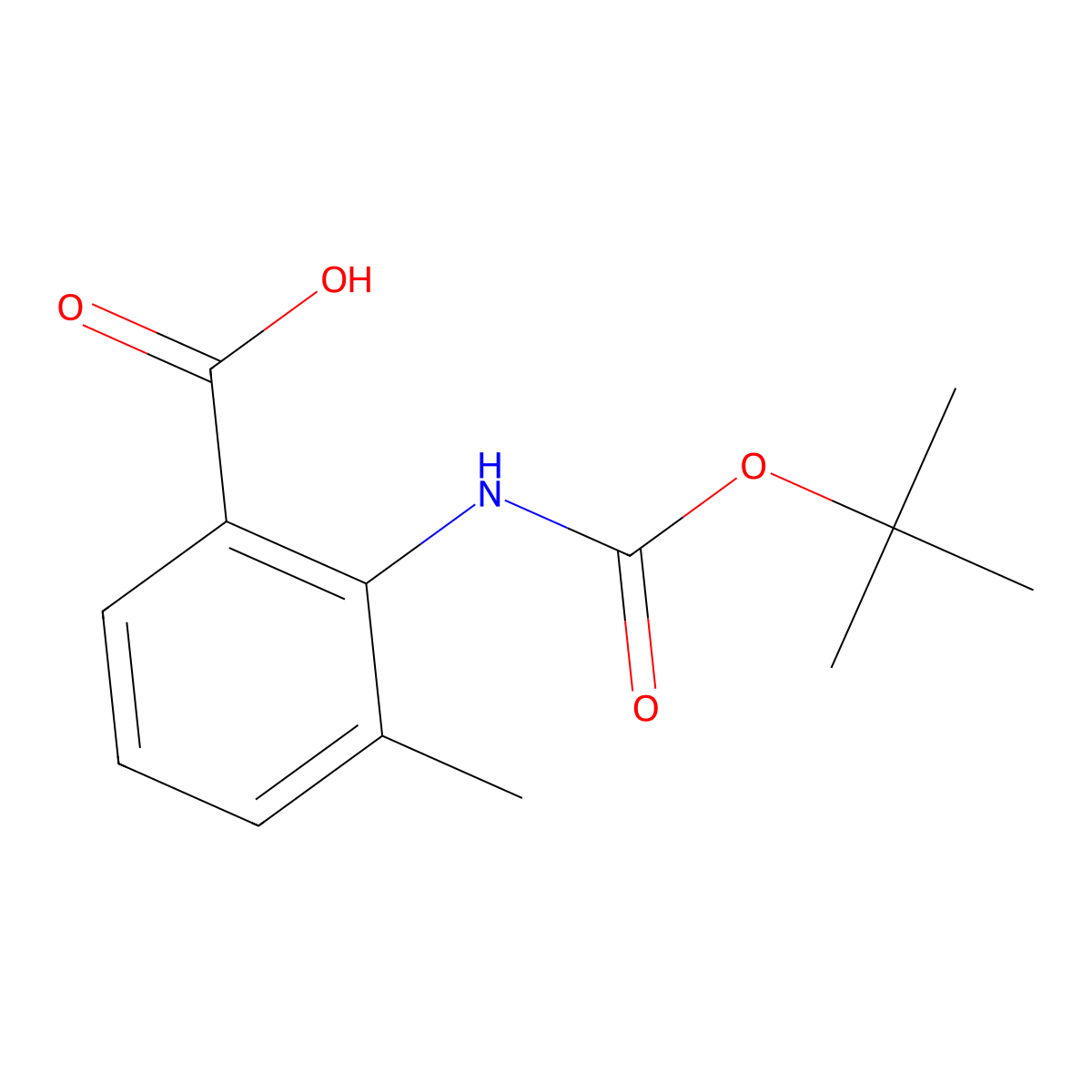 Anthranilic acid, N-Boc-3-methyl molecular structure, CAS 669713-59-1