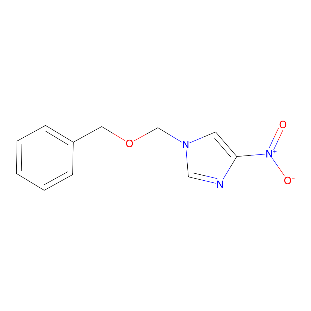 n-Benzyl oxymethyl-4-nitro-imidazole molecular structure, CAS 669713-66-0