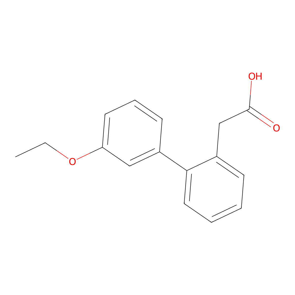 (3'-Ethoxy-biphenyl-2-yl)-acetic acid molecular structure, CAS 669713-68-2