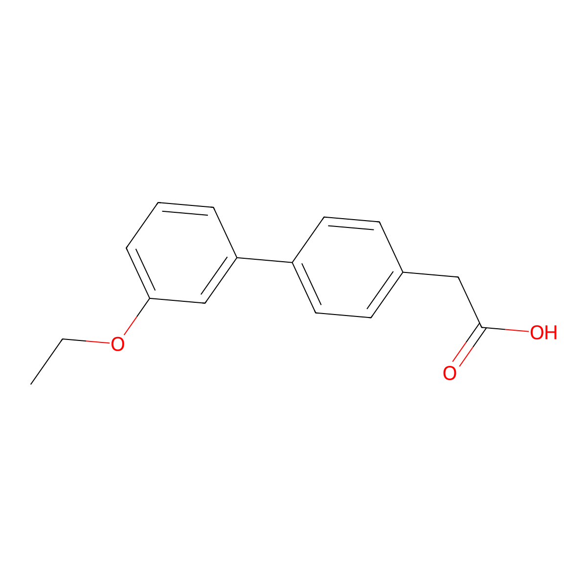 (3'-Ethoxy-biphenyl-4-yl)-acetic acid molecular structure, CAS 669713-69-3