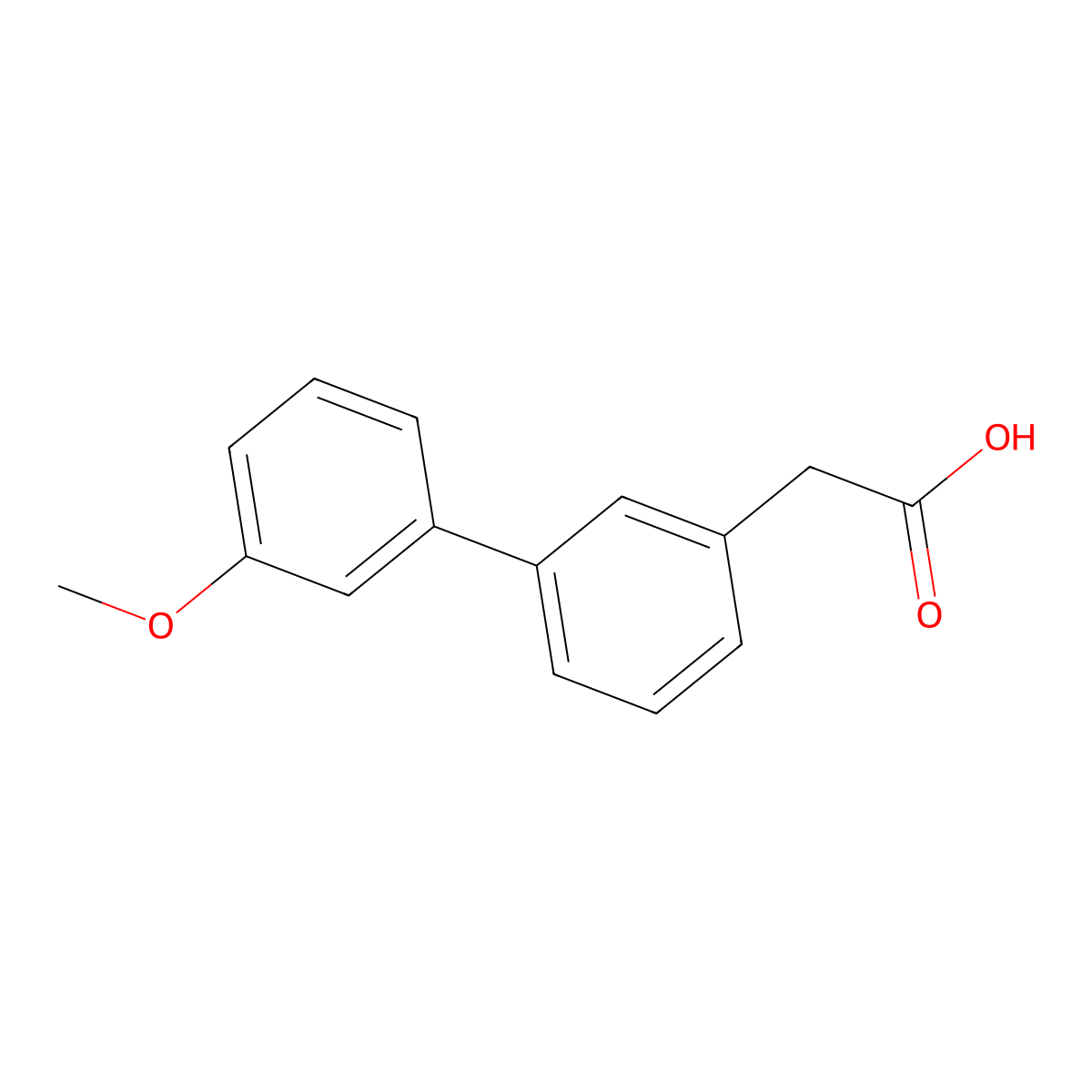 (3'-Methoxy-biphenyl-3-yl)-acetic acid molecular structure, CAS 669713-72-8