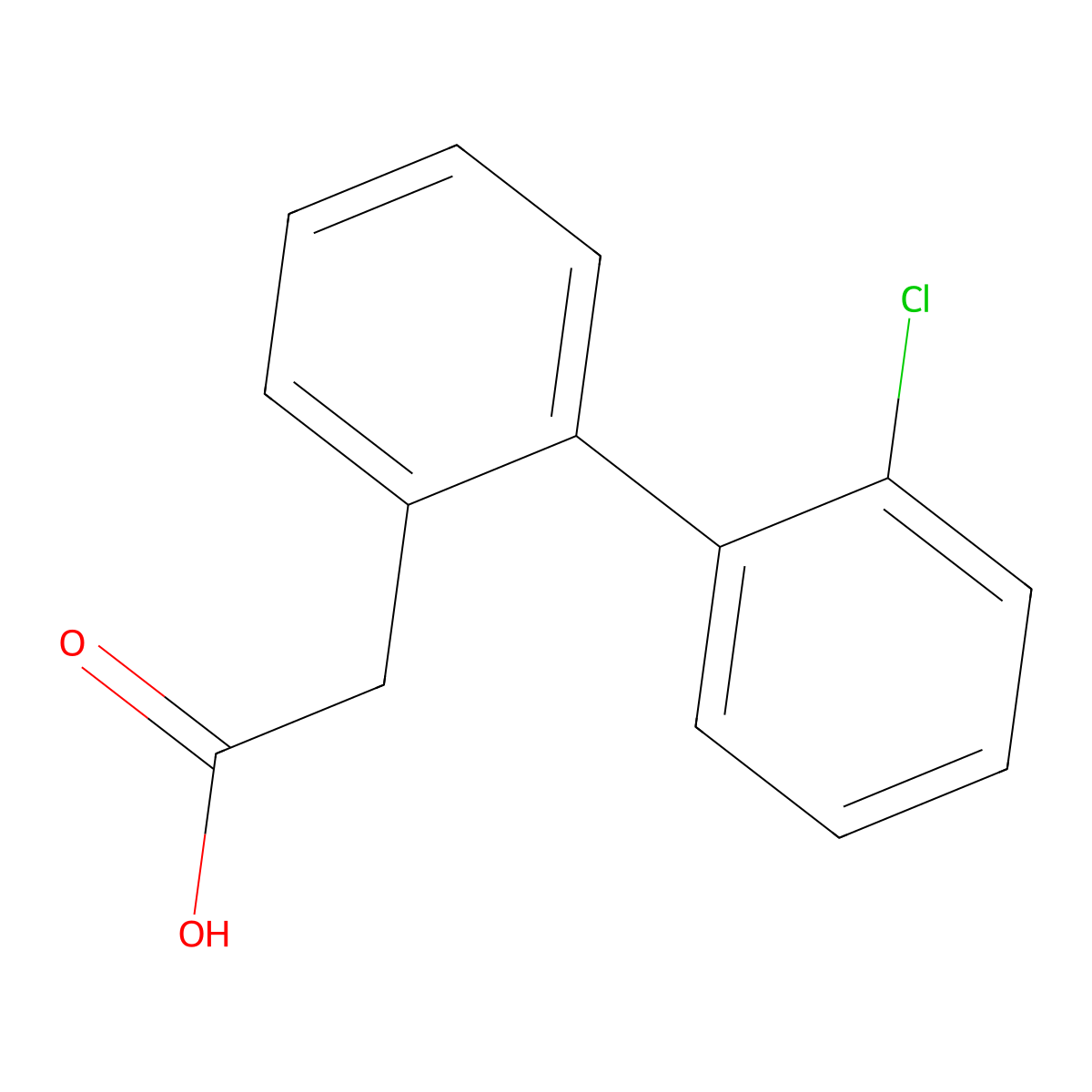 2-[2-(2-chlorophenyl)phenyl]acetic Acid molecular structure, CAS 669713-77-3