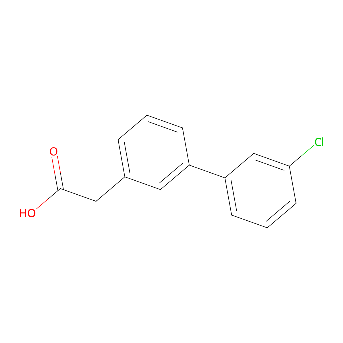2-[3-(3-chlorophenyl)phenyl]acetic Acid molecular structure, CAS 669713-83-1