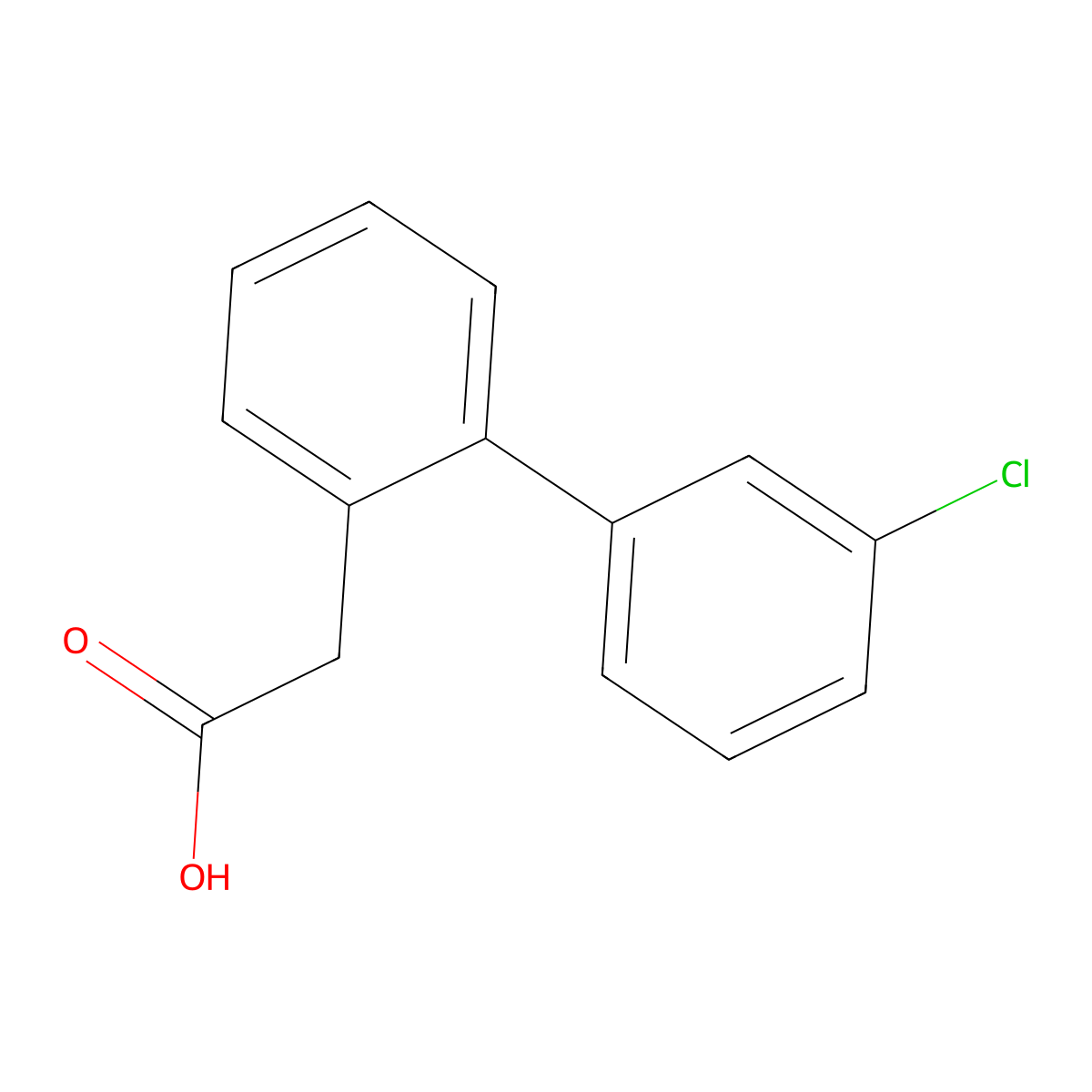 2-[2-(3-chlorophenyl)phenyl]acetic Acid molecular structure, CAS 669713-84-2