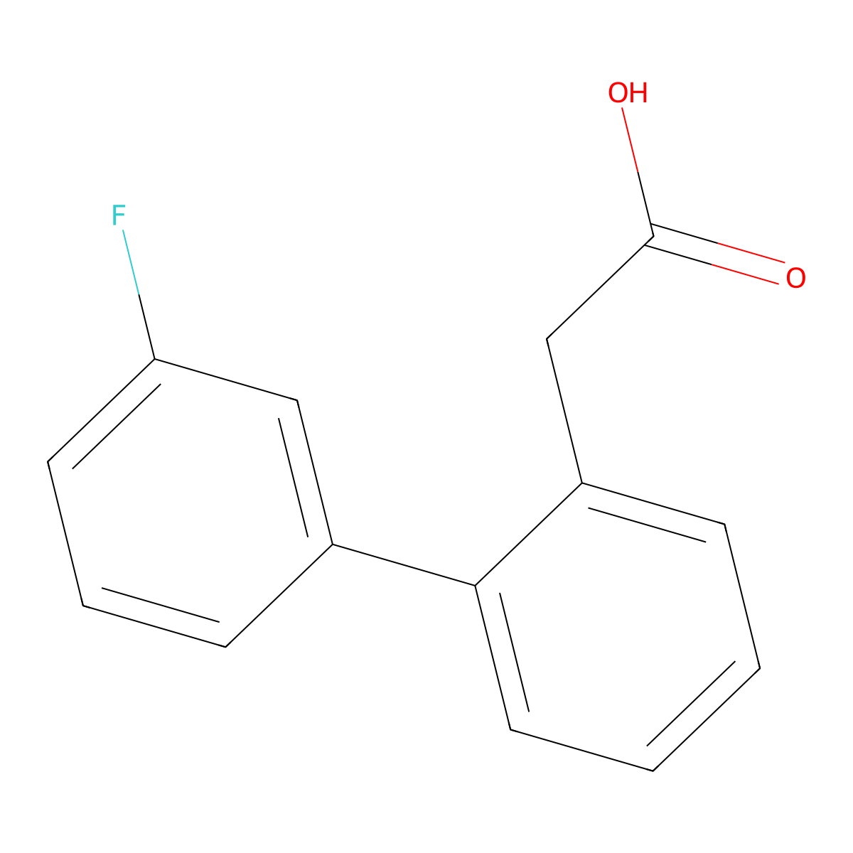 (3'-Fluoro-biphenyl-2-yl)-acetic acid molecular structure, CAS 669713-85-3