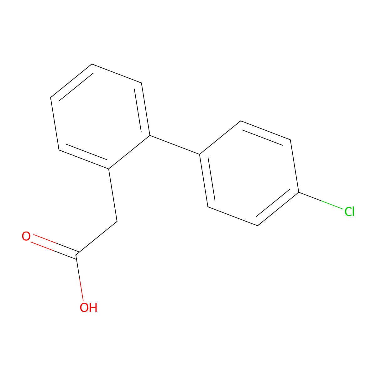 2-[2-(4-chlorophenyl)phenyl]acetic Acid molecular structure, CAS 669713-87-5