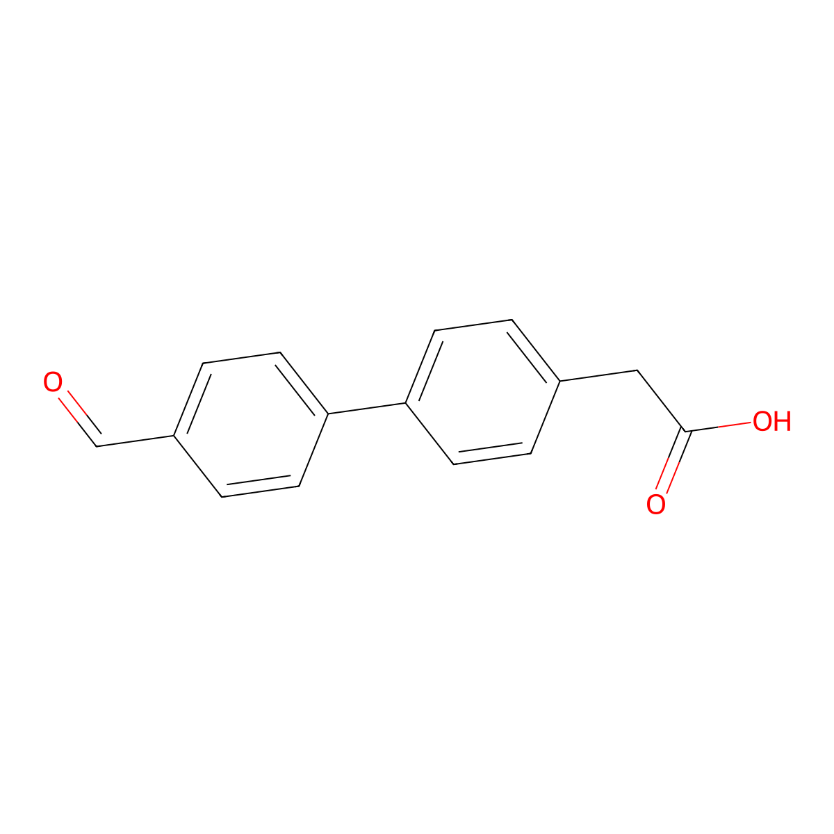 (4'-Formyl-biphenyl-4-yl)-acetic acid molecular structure, CAS 669713-90-0
