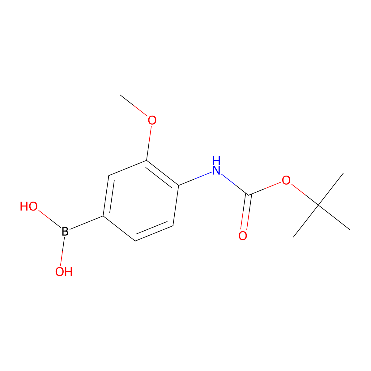 4-N-Boc-amino-3-methoxy-phenylboronic acid molecular structure, CAS 669713-95-5