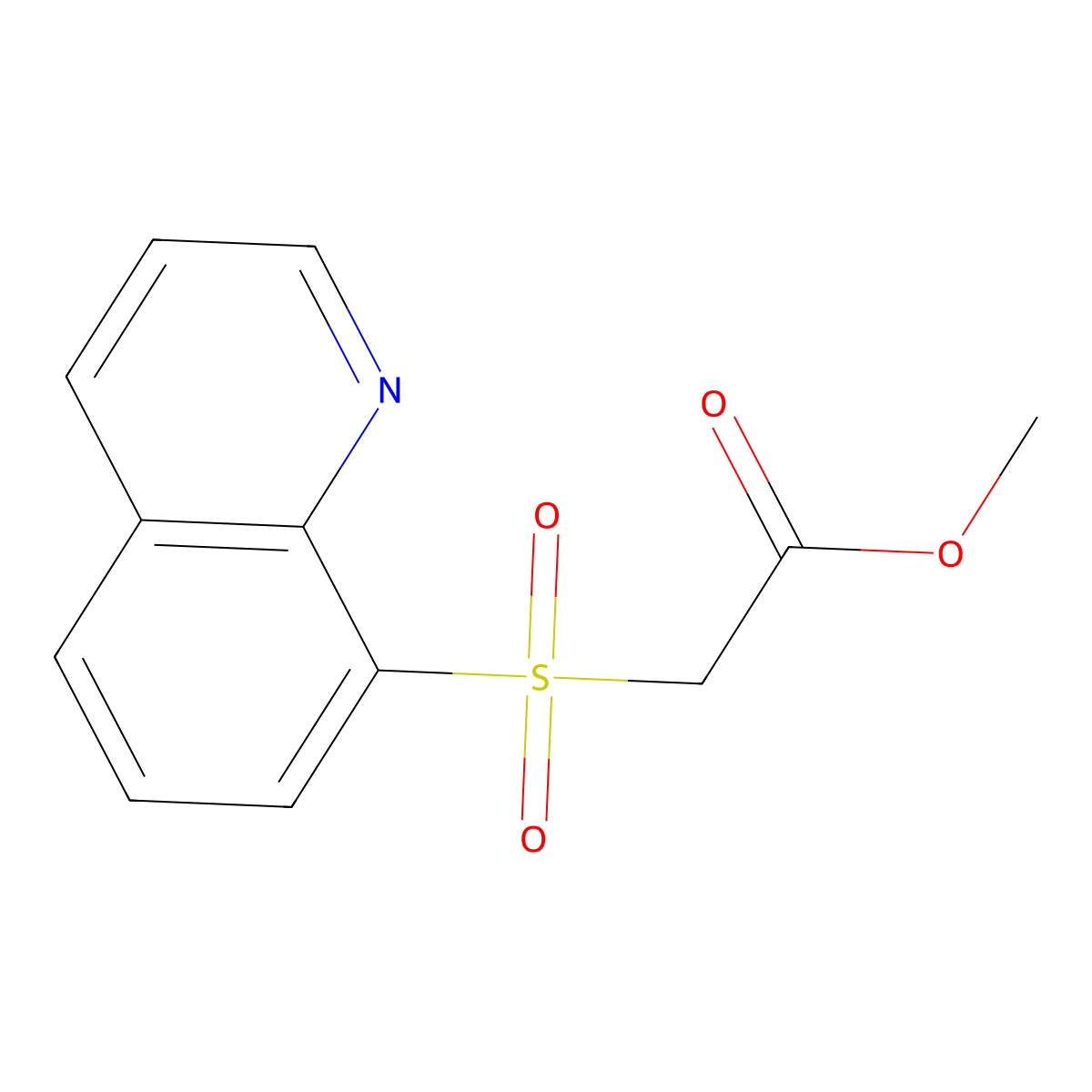 Methyl 2-quinolin-8-ylsulfonylacetate molecular structure, CAS 669715-31-5