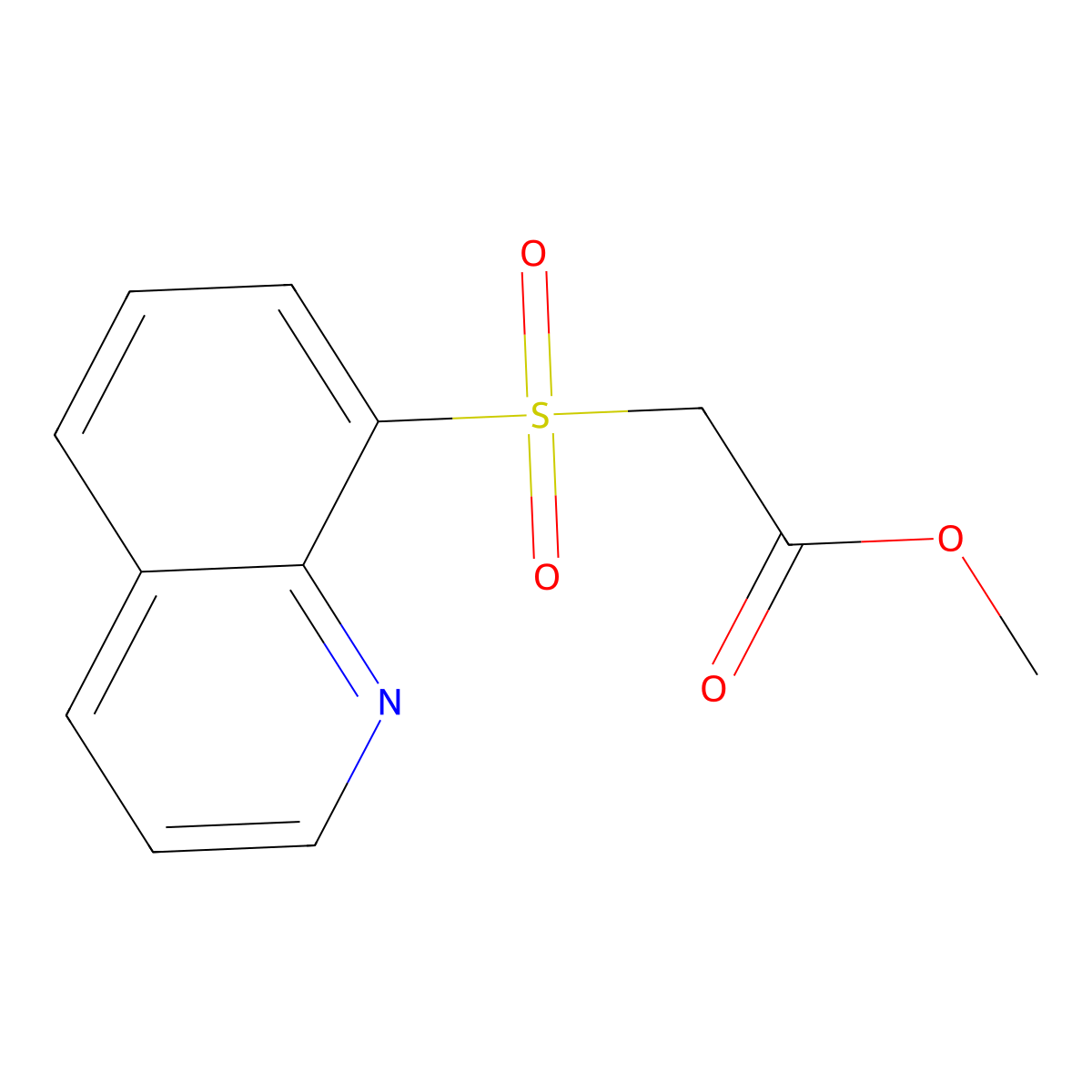 Methyl 2-quinolin-8-ylsulfonylacetate molecular structure, CAS 669715-31-5