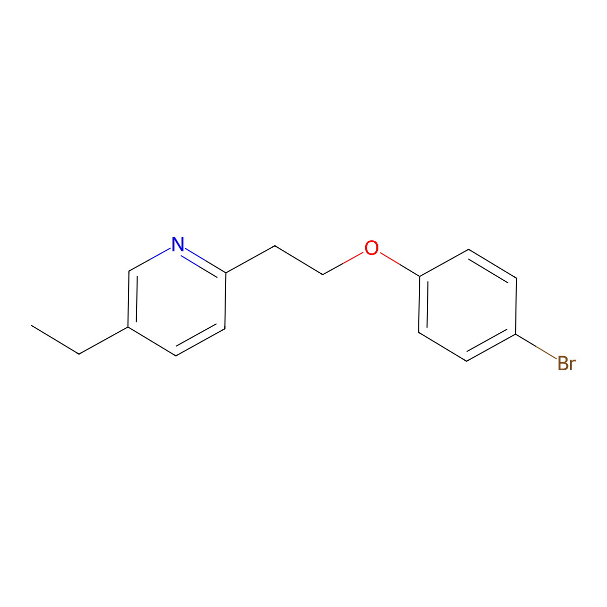 2-[2-(4-Bromophenoxy)ethyl]-5-ethylpyridine molecular structure, CAS 669716-58-9