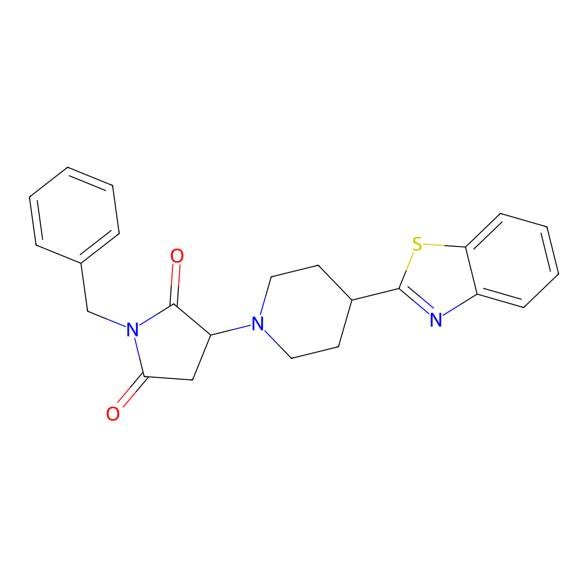 3-[4-(1,3-Benzothiazol-2-yl)piperidin-1-yl]-1-benzylpyrrolidine-2,5-dione molecular structure, CAS 669716-69-2