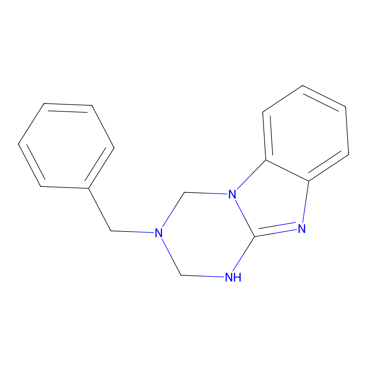 3-Benzyl-1,2,3,4-tetrahydro[1,3,5]triazino[1,2-a]benzimidazole molecular structure, CAS 669718-07-4