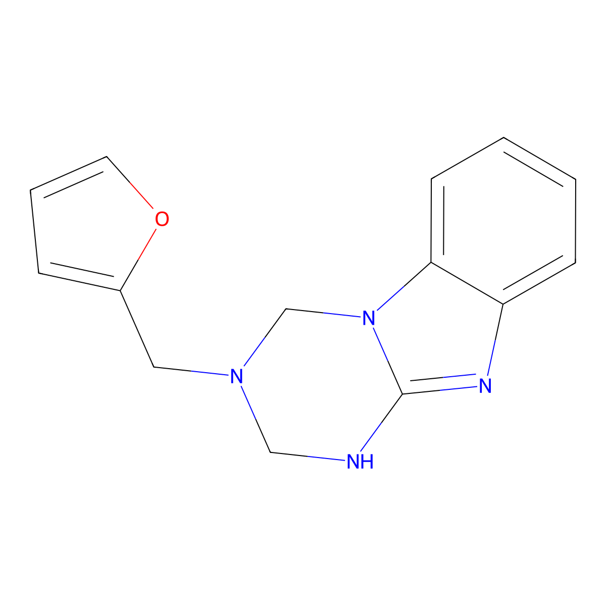 3-(Furan-2-ylmethyl)-1,2,3,4-tetrahydro[1,3,5]triazino[1,2-a]benzimidazole molecular structure, CAS 669718-16-5