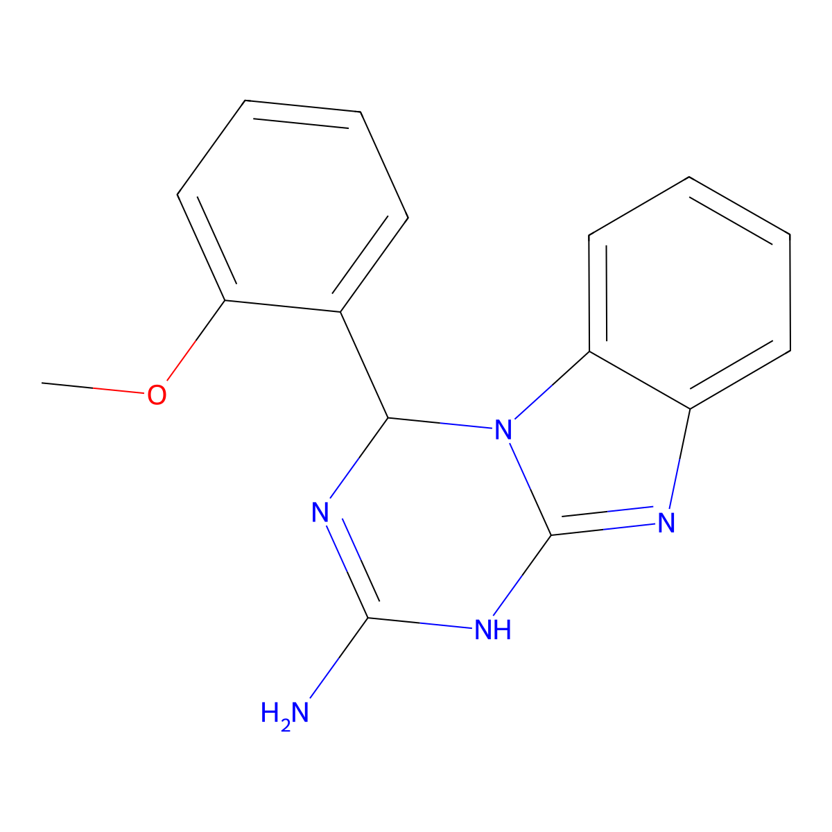 4-(2-Methoxyphenyl)-1,4-dihydro[1,3,5]triazino[1,2-a]benzimidazol-2-amine molecular structure, CAS 669718-22-3