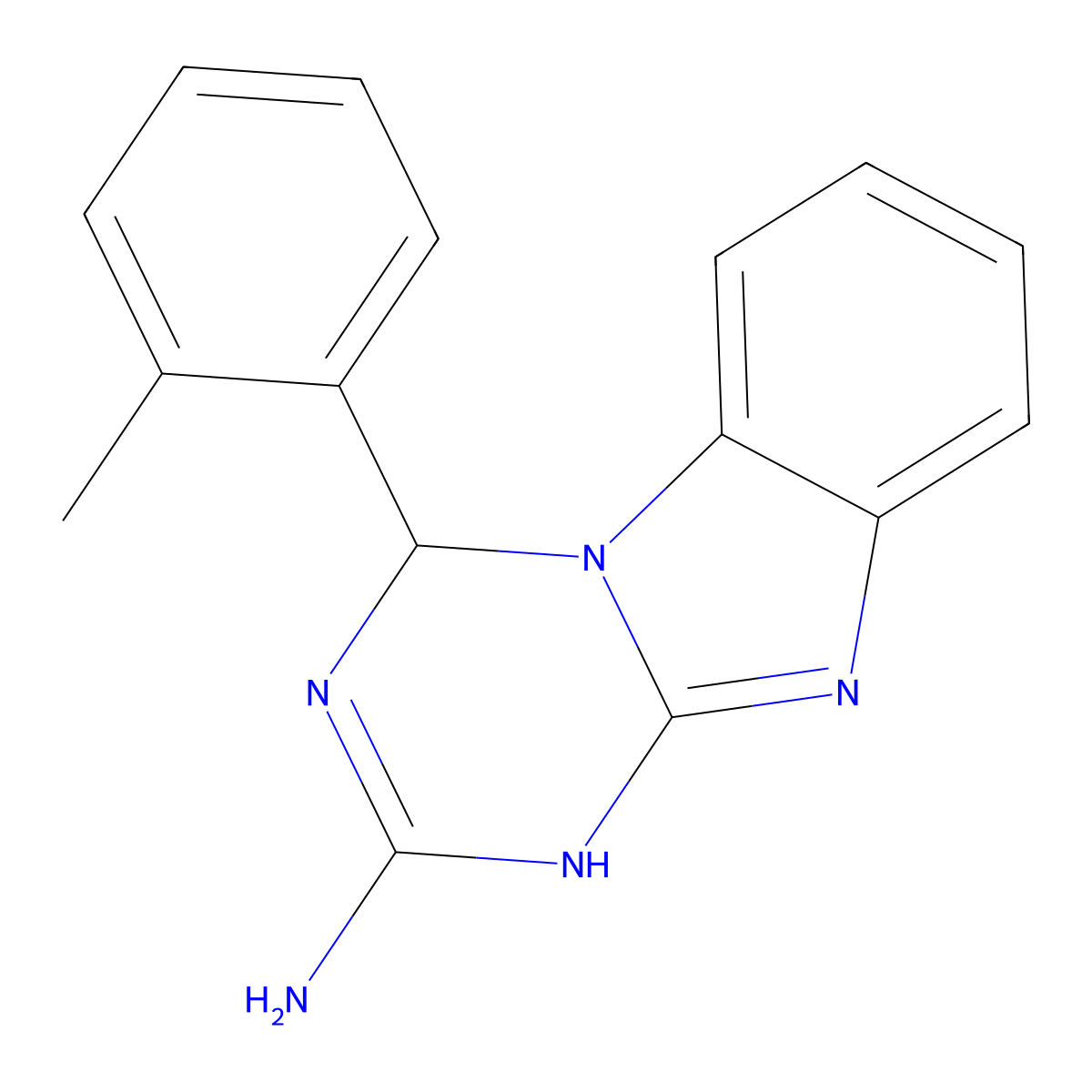 4-(2-Methylphenyl)-1,4-dihydro[1,3,5]triazino[1,2-a]benzimidazol-2-amine molecular structure, CAS 669718-23-4
