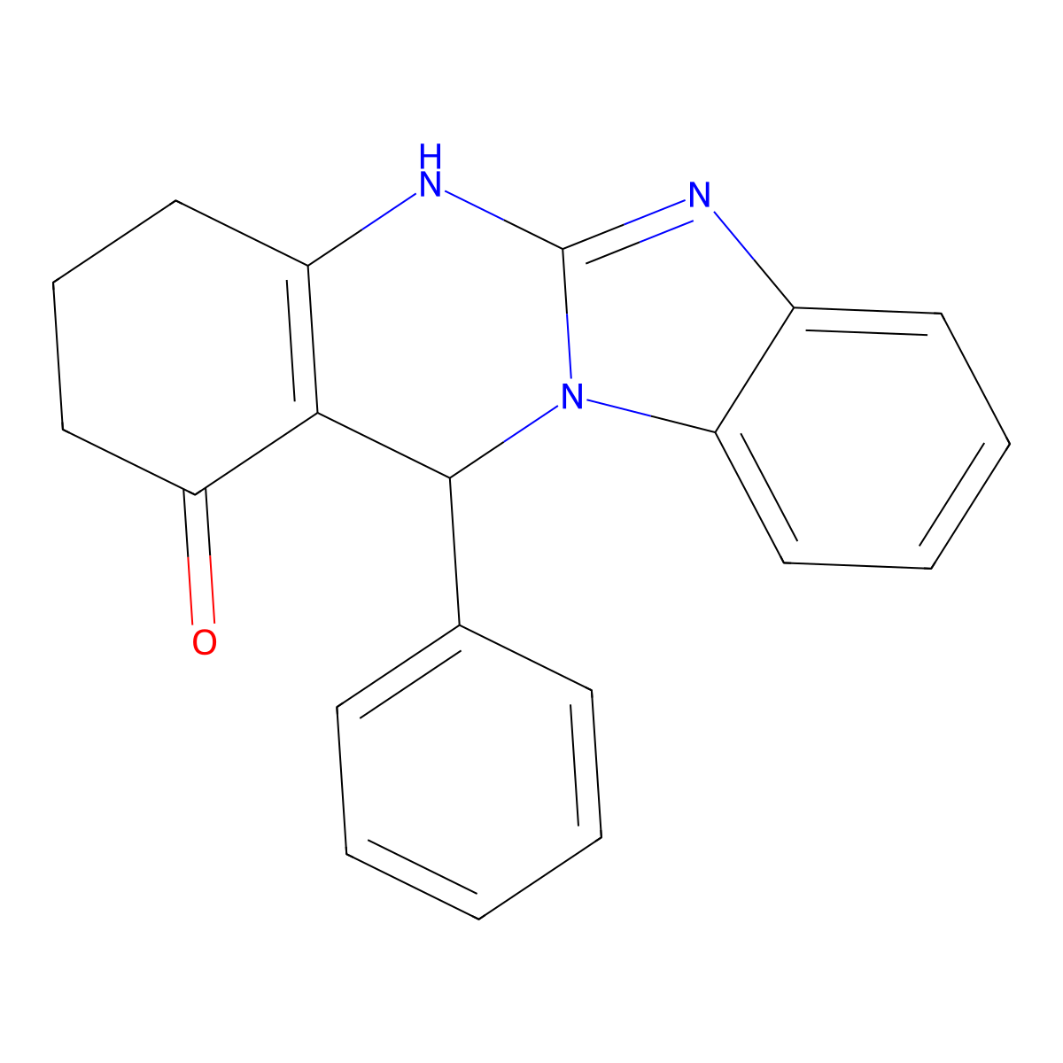 12-phenyl-3,4,5,12-tetrahydrobenzimidazo[2,1-b]quinazolin-1(2H)-one molecular structure, CAS 669718-26-7
