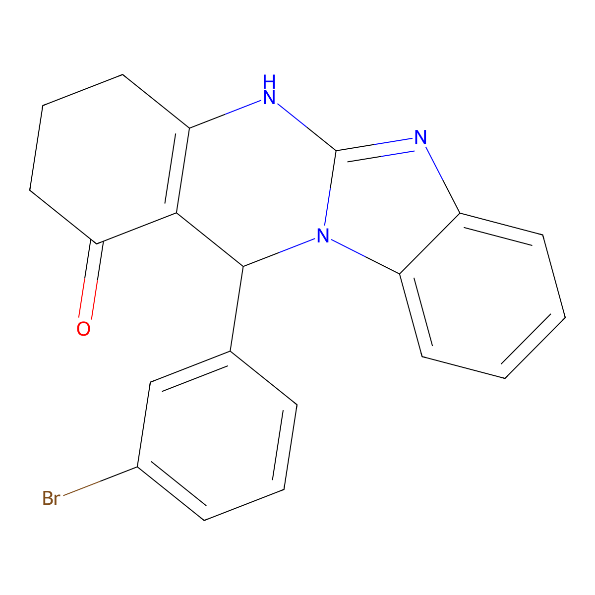 12-(3-bromophenyl)-3,4,5,12-tetrahydrobenzimidazo[2,1-b]quinazolin-1(2H)-one molecular structure, CAS 669718-39-2