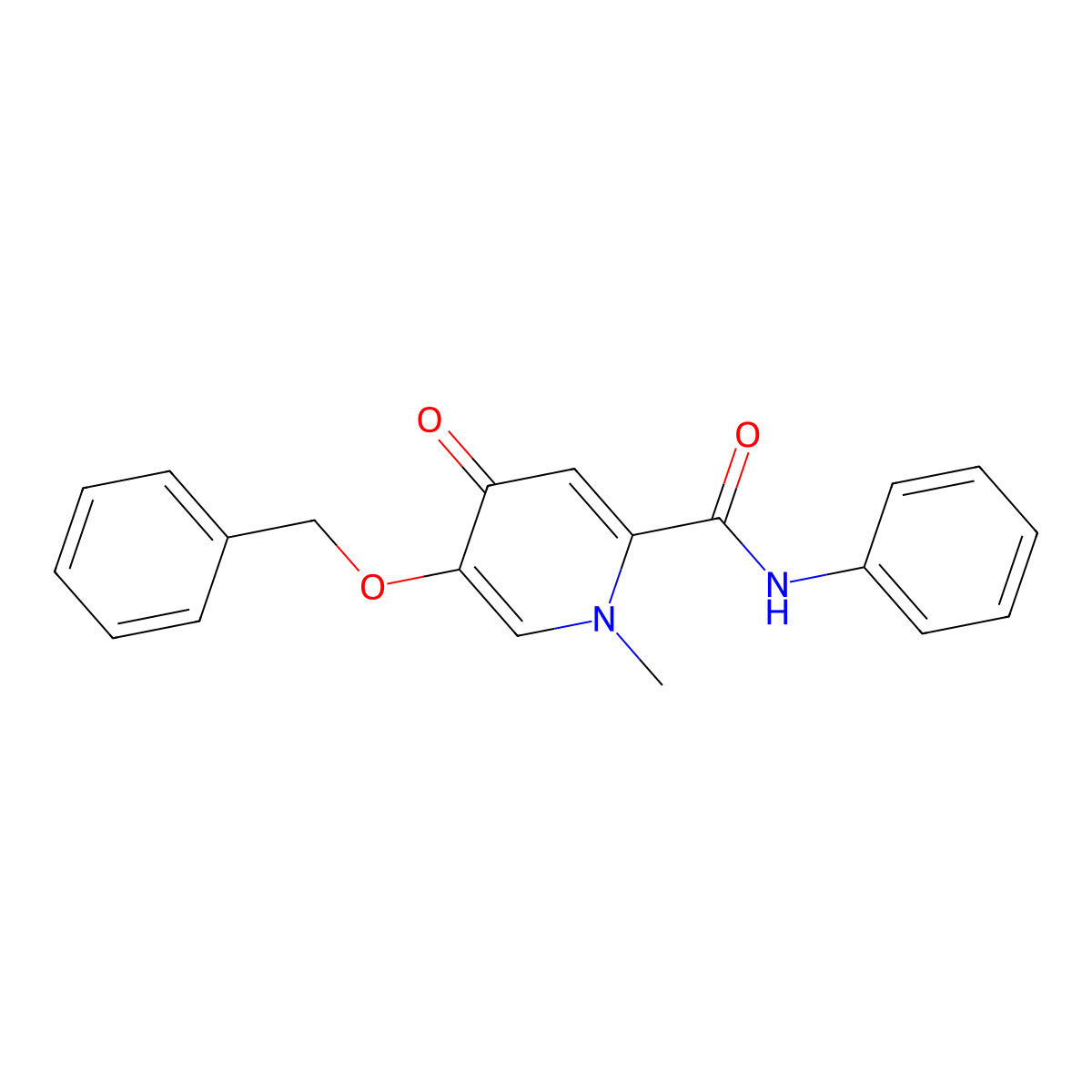 5-(benzyloxy)-1-methyl-4-oxo-N-phenyl-1,4-dihydropyridine-2-carboxamide molecular structure, CAS 669721-89-5