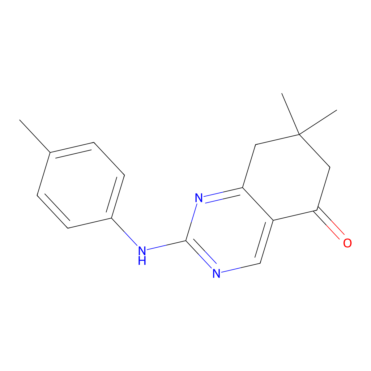 7,7-Dimethyl-2-(4-methylanilino)-6,8-dihydroquinazolin-5-one molecular structure, CAS 669724-42-9