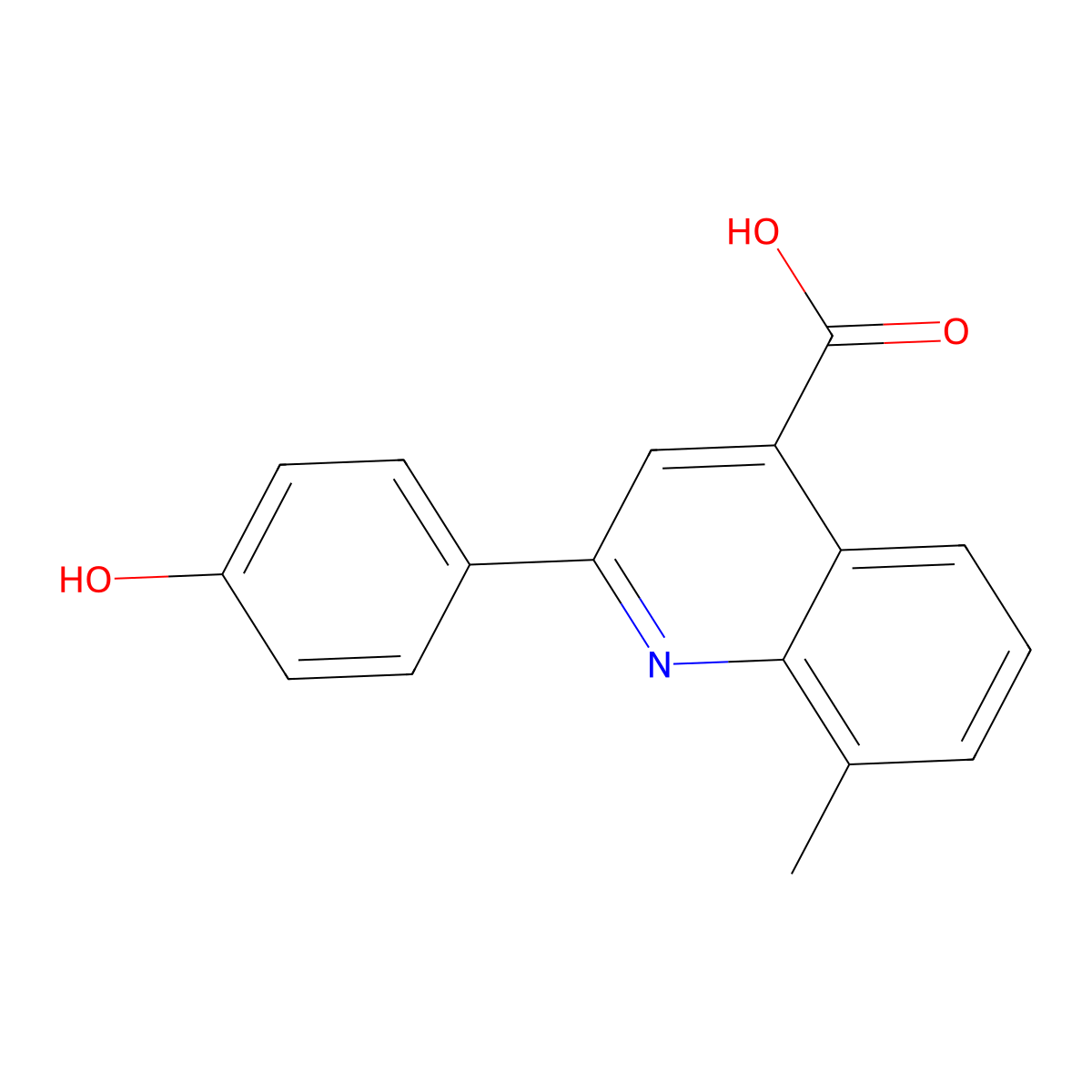 2-(4-Hydroxyphenyl)-8-methylquinoline-4-carboxylic acid molecular structure, CAS 669726-20-9