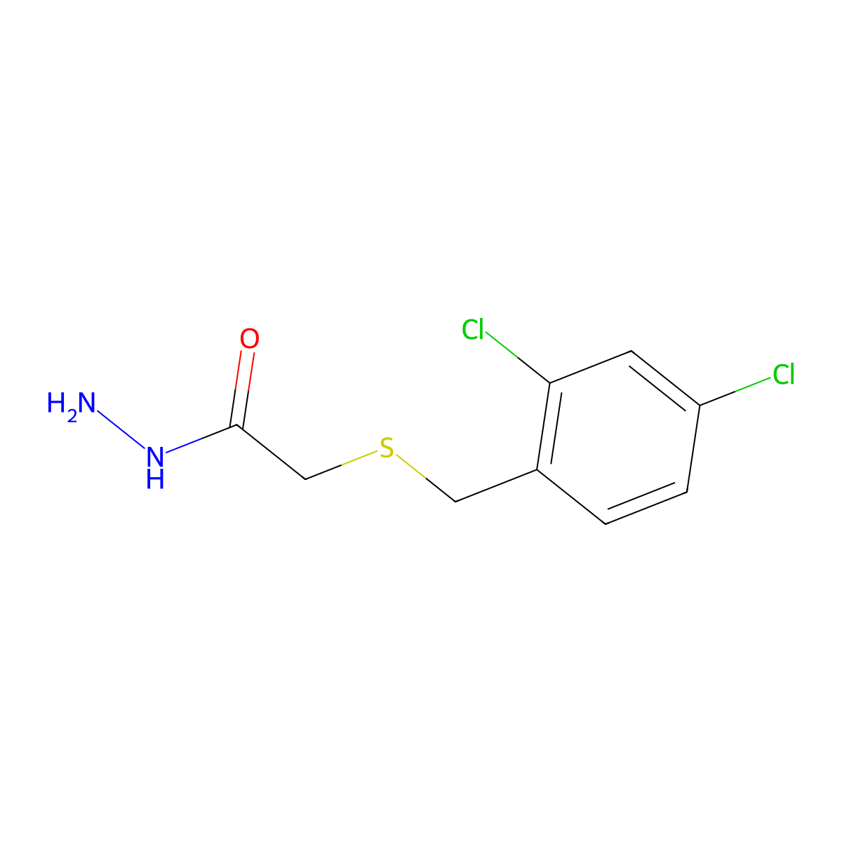 2-[(2,4-Dichlorobenzyl)thio]acetohydrazide molecular structure, CAS 669728-89-6