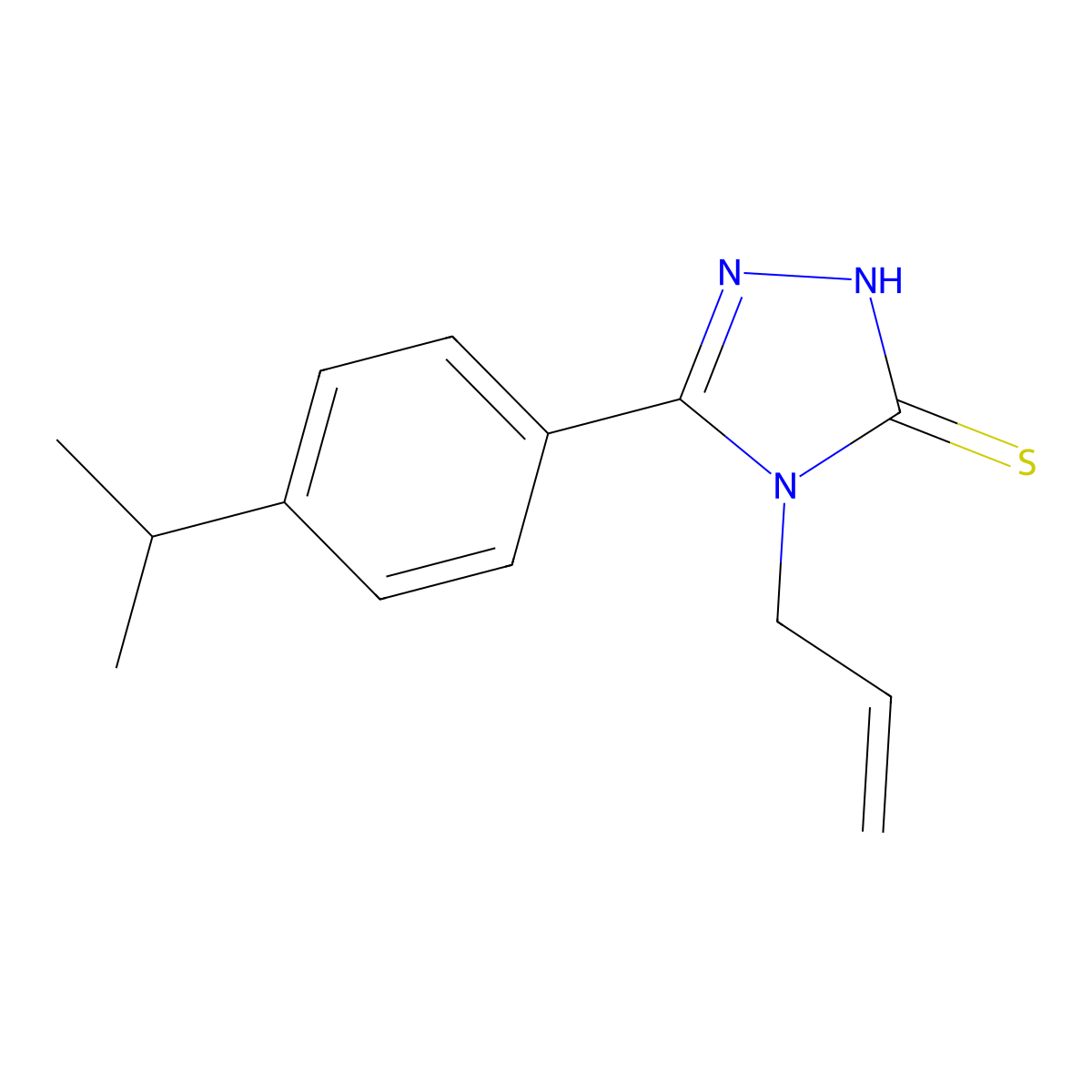 4-allyl-5-(4-isopropylphenyl)-4H-1,2,4-triazole-3-thiol molecular structure, CAS 669729-26-4