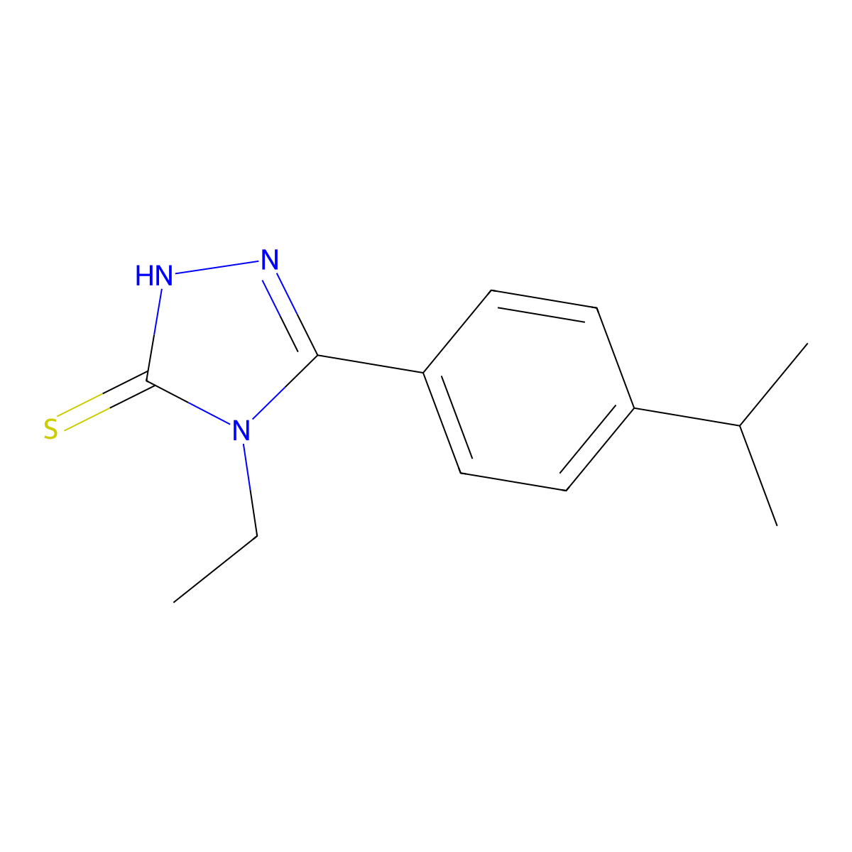 4-ethyl-5-(4-isopropylphenyl)-4H-1,2,4-triazole-3-thiol molecular structure, CAS 669729-27-5