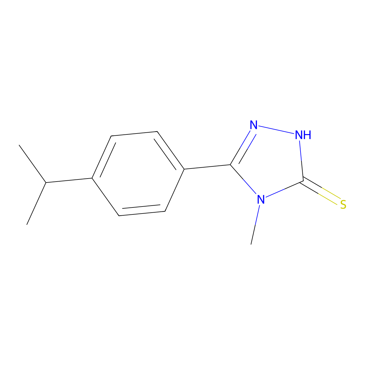 5-(4-isopropylphenyl)-4-methyl-4H-1,2,4-triazole-3-thiol molecular structure, CAS 669729-28-6
